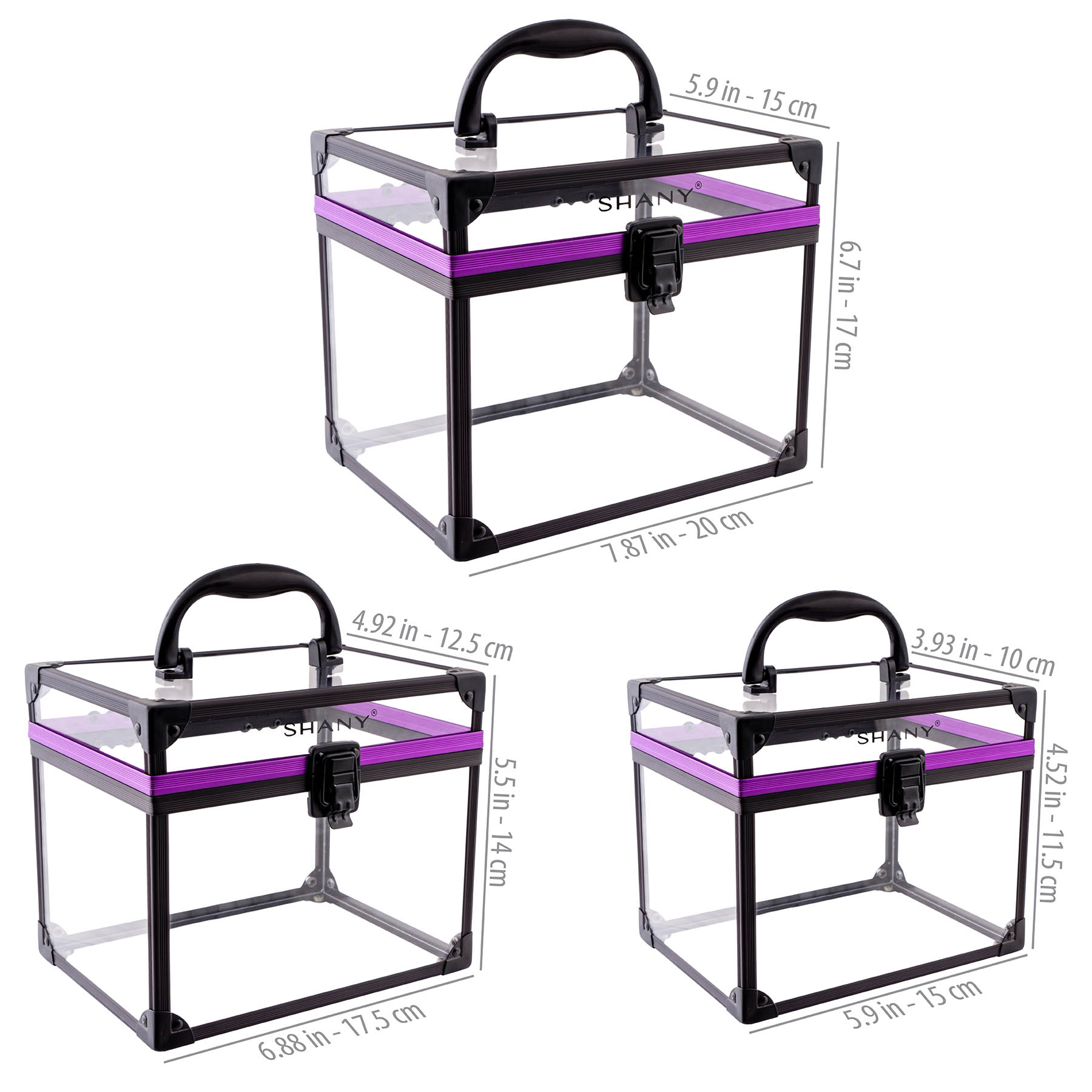 SHANY Clear Cosmetics and Toiletry Train Case with Secure Closure - 第 19/35 張圖片