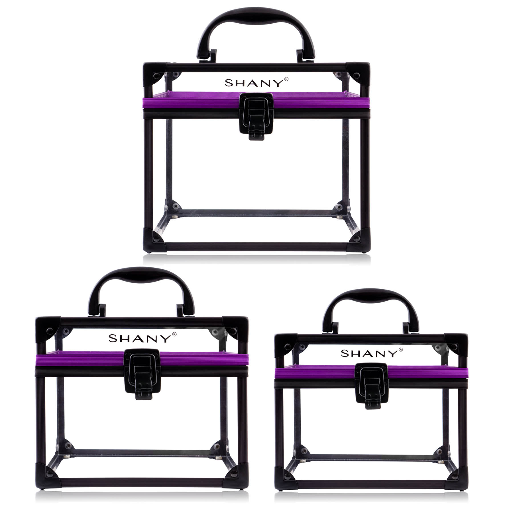 SHANY Clear Cosmetics and Toiletry Train Case with Secure Closure - 第 20/35 張圖片
