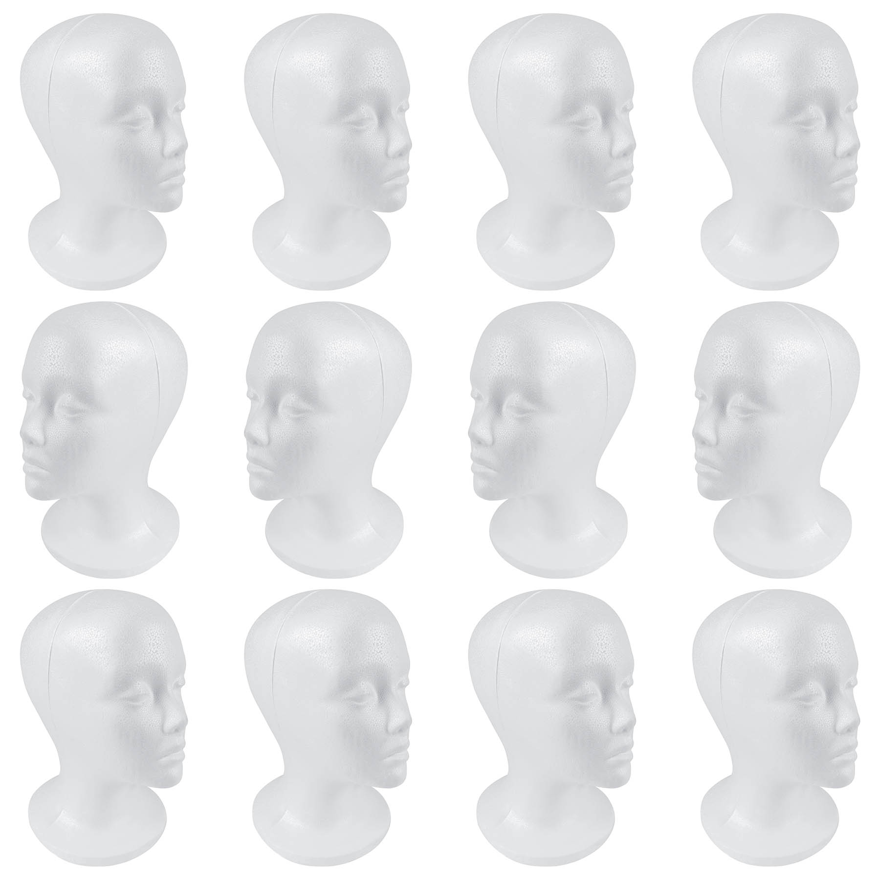 thumbnail image 2 of SHANY Styrofoam Model Heads – 12 Pack Wig Foam Mannequins With 11" Round Base 2 of 5