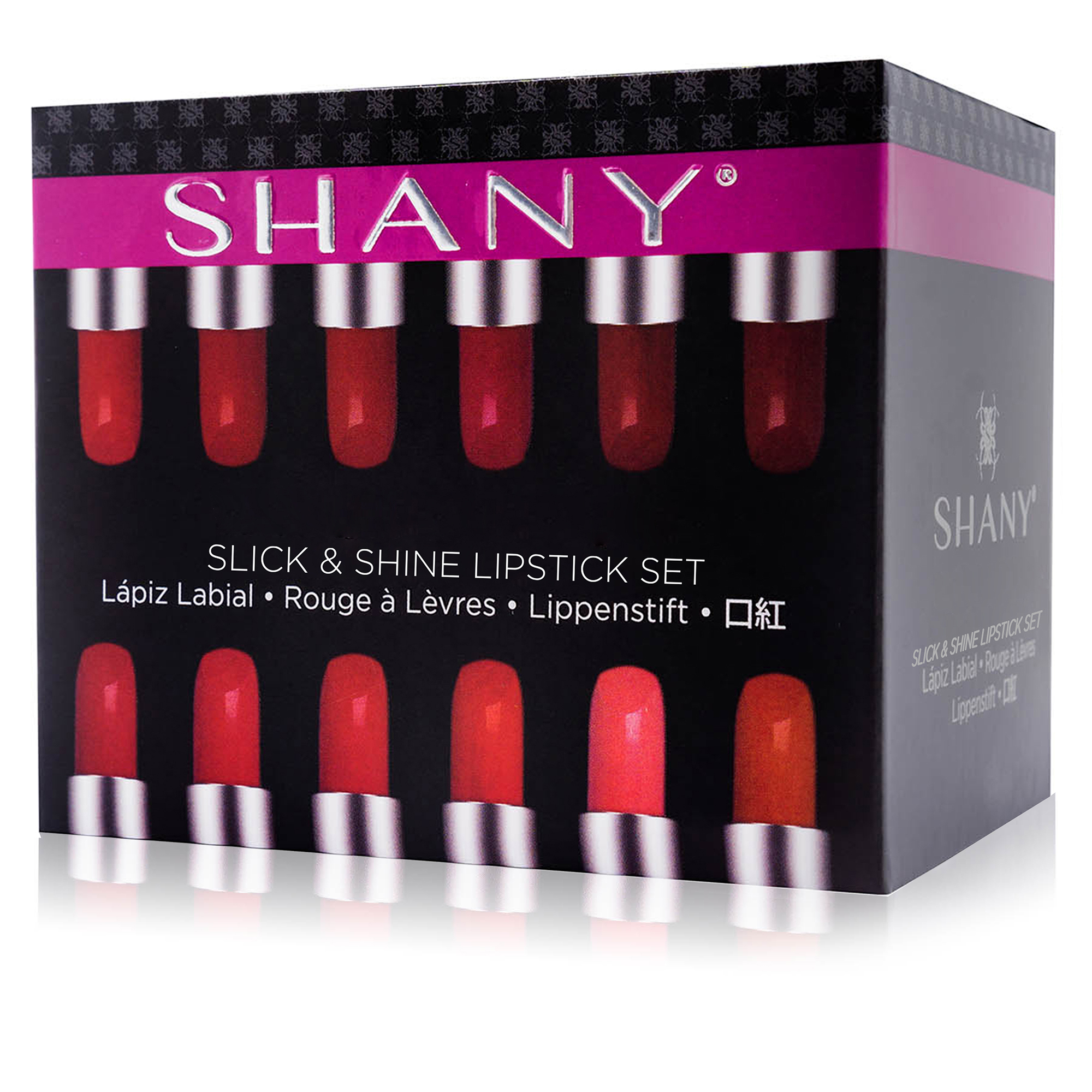 SHANY Slick and Shine Lipstick Set 12 Color Long Lasting Moisturizing Lipsticks