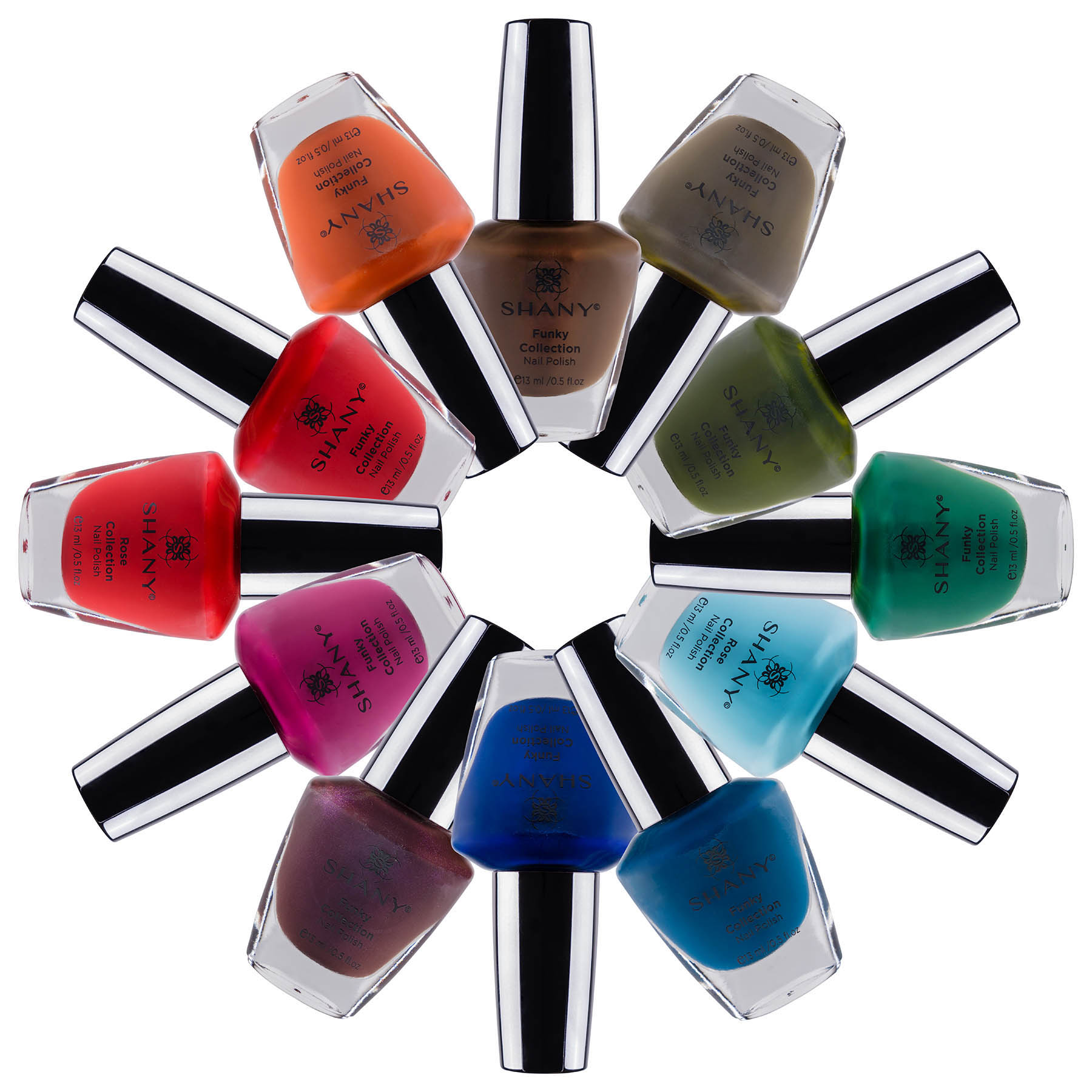 The SHANY Cosmetics Nail Polish Set with 12 Semi Glossy and Shimmery
