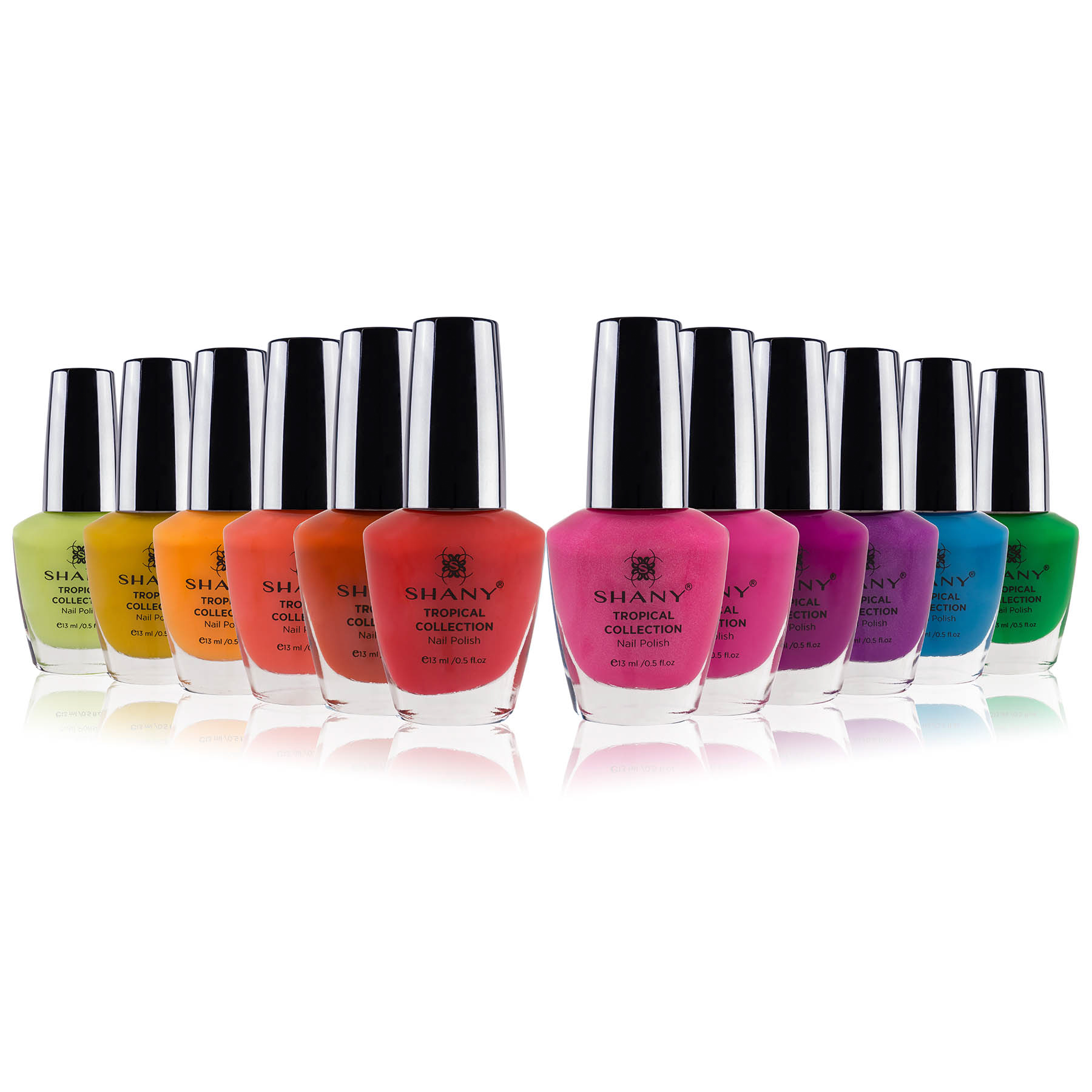 The SHANY Cosmetics Nail Polish Set with 12 Semi Glossy and Shimmery Finishes