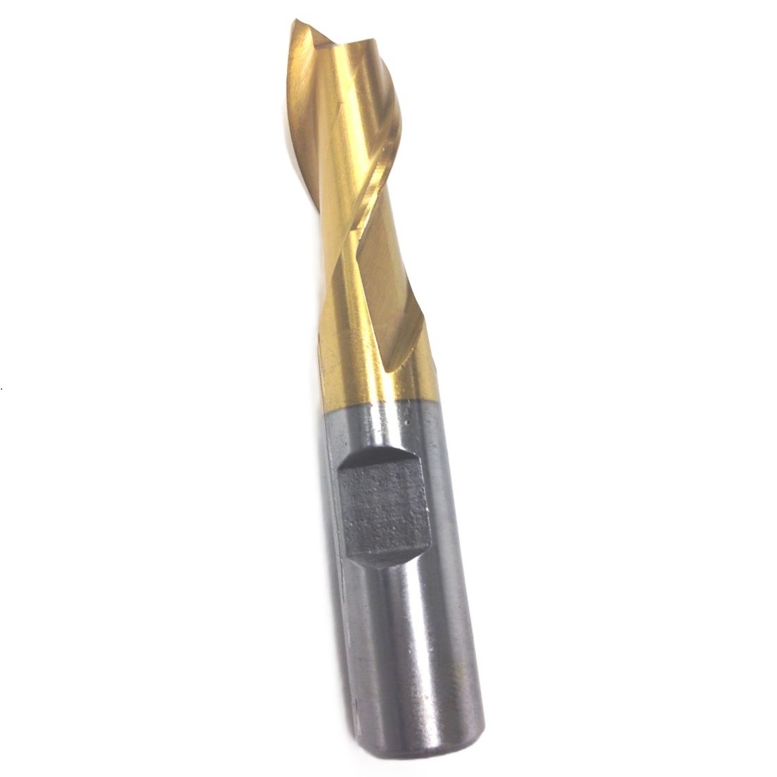 3/8 X 3/8" TiN 2 FLUTE HIGH SPEED STEEL CENTER CUT SINGLE END MILL ( 5826-0375 - View #2