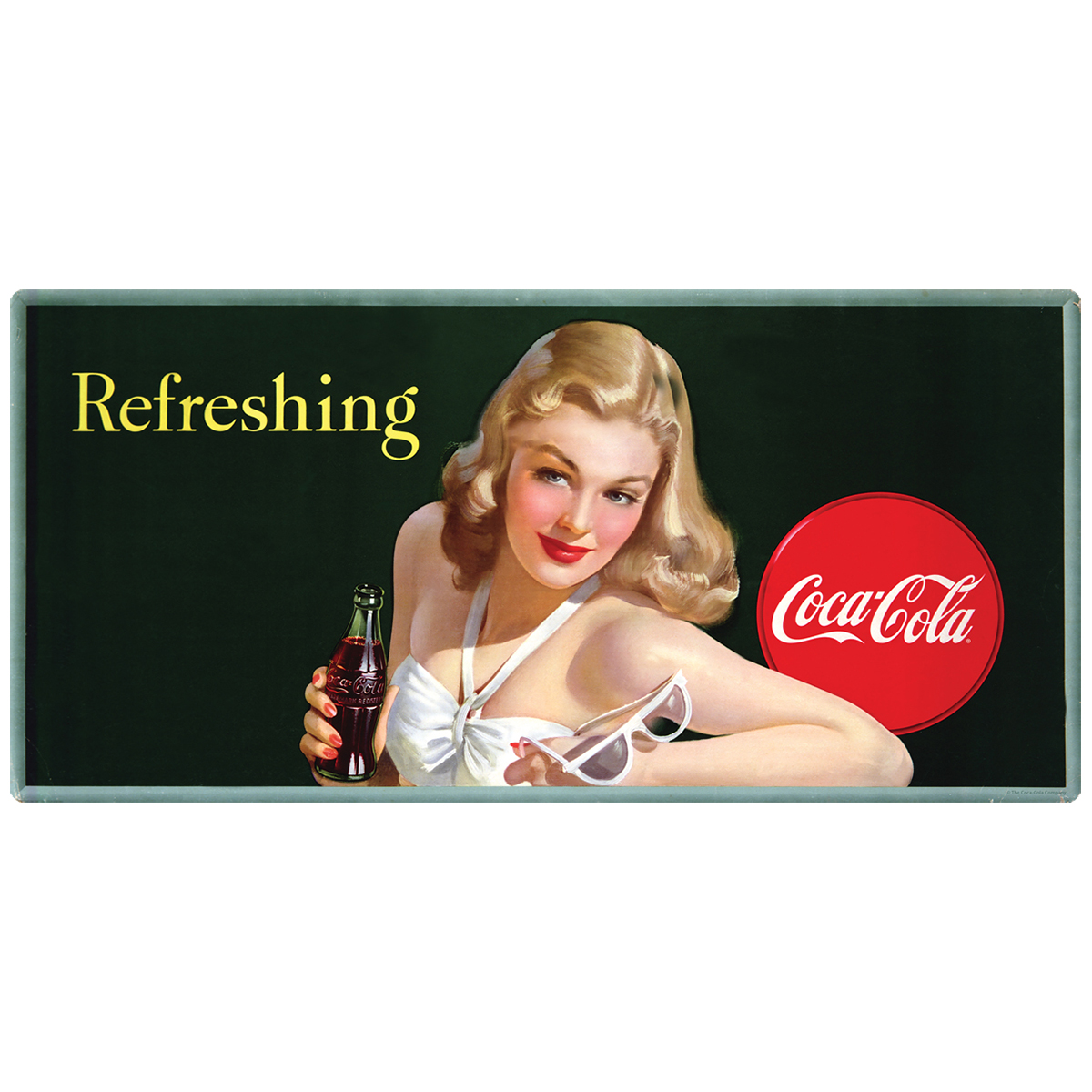 Coca-Cola Bathing Beauty Talk About Refreshing Wall Decal Vintage Style Decor