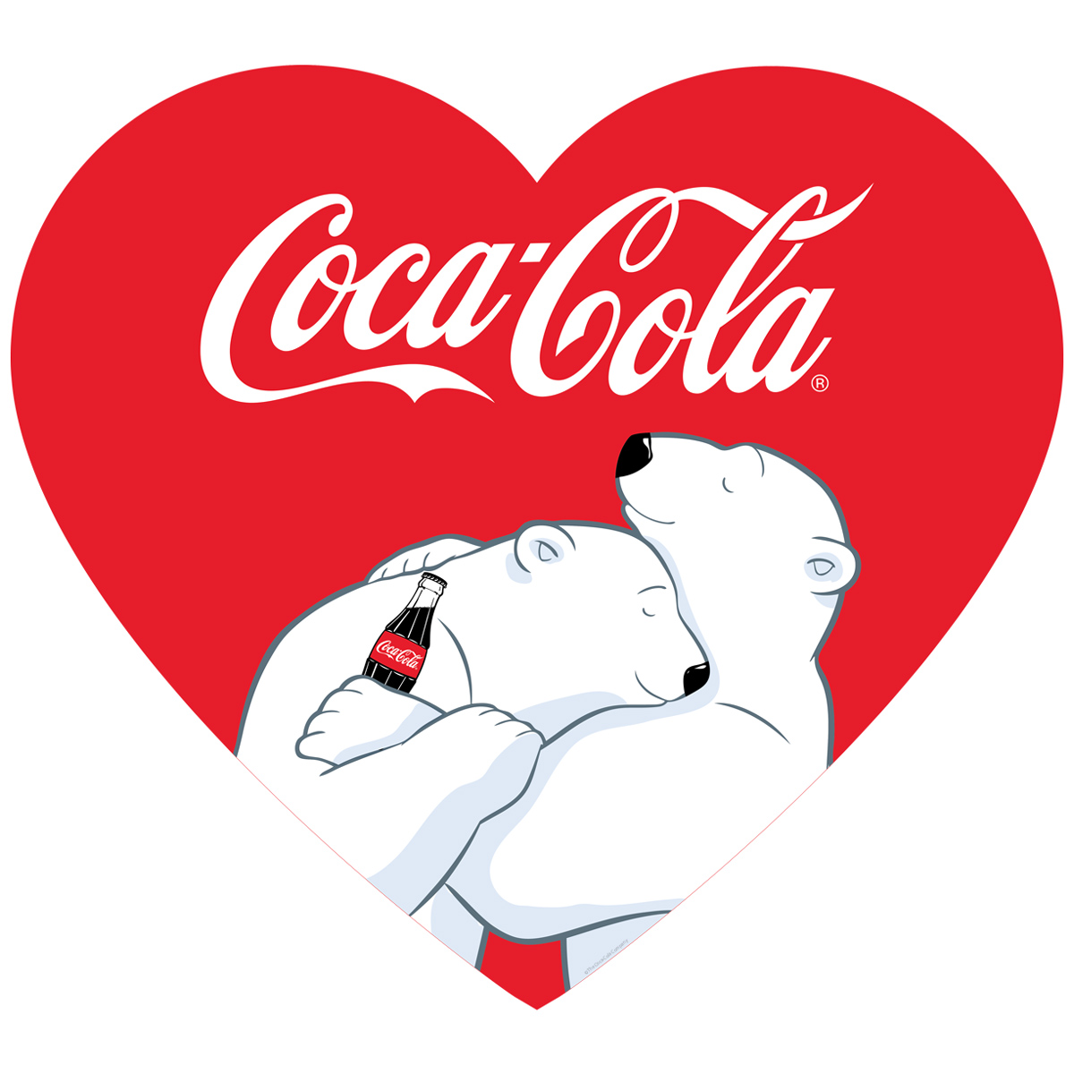 Coca-Cola Polar Bear Warm Hug Decal 24 x 24 Peel and Stick