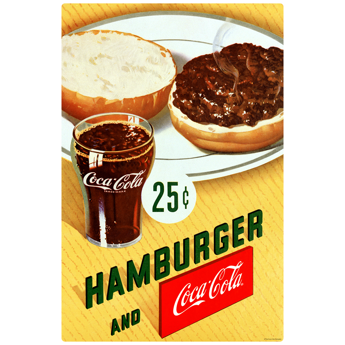 Coca-Cola Bacon Tomato 40 Cents Diner Decal 16 x 24 1950s Style Kitchen Decor
