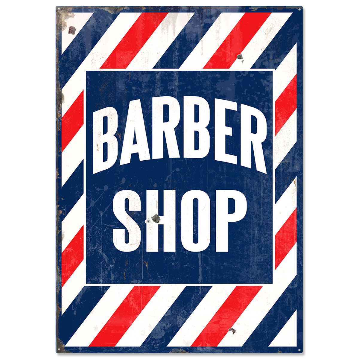 Barber Shop Distressed Stripes Large Sign Vintage Style Reproduction 20 ...