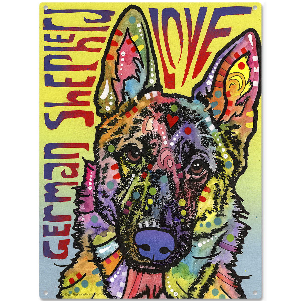 German Shepherd Love Dean Russo Metal Sign Pop Art Pet Wall Decor 12 ... German Shepherd Love Dean Russo Metal Sign Pop Art Pet Wall Decor 12 ...