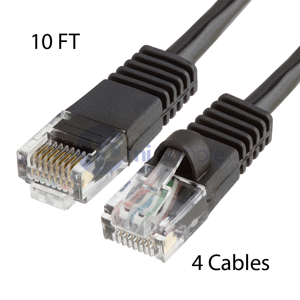 Network Wire RJ45 LAN 2-Pack 6FT Cat5e Cat5 Yellow Ethernet Cable