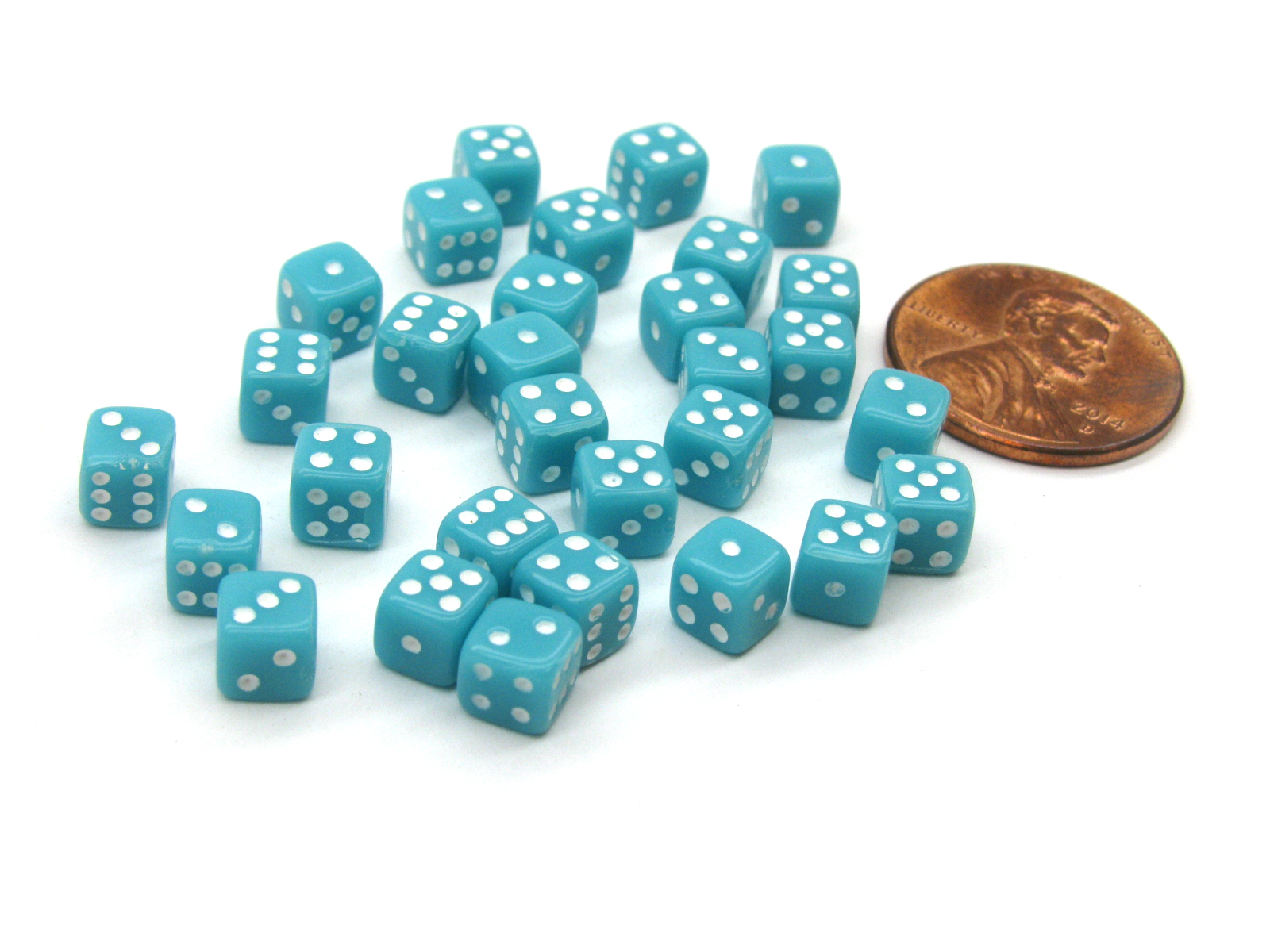 30 Deluxe Rounded Corner Six Sided D6 5mm .197 Inch Small Tiny Dice Light Blue 799443795641 eBay