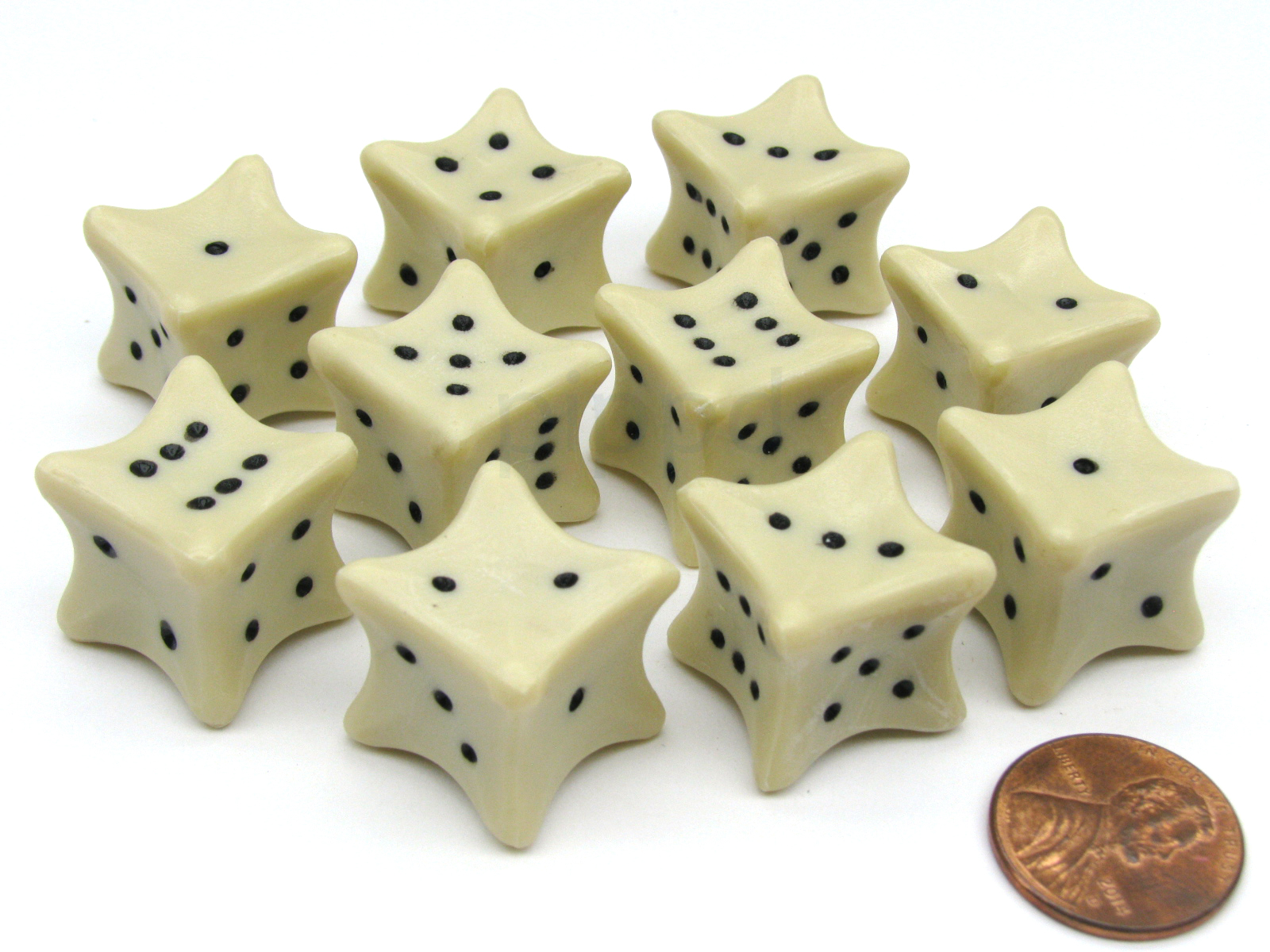 Pack of 10 D6 6Sided 18mm Bone Dice Roll Dem Bones RPG D&D Dice eBay