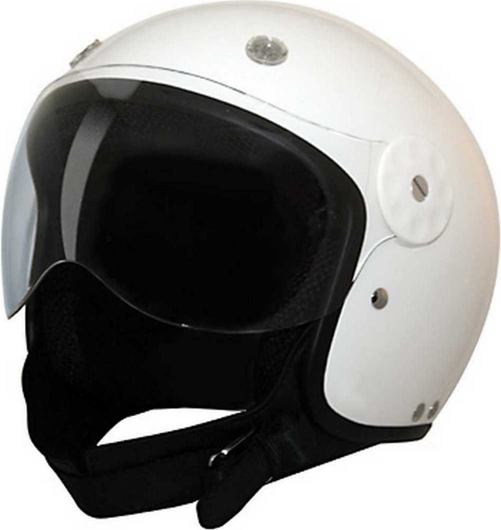 HCI Open Face Fiberglass Motorcycle Helmet White//Red Ladybug 15-230