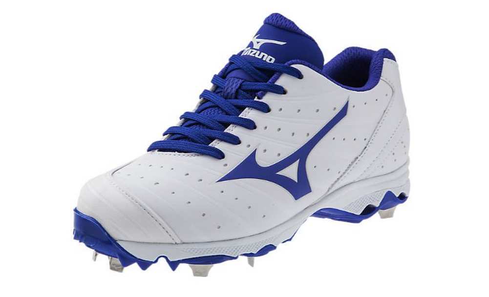 blue mizuno softball cleats