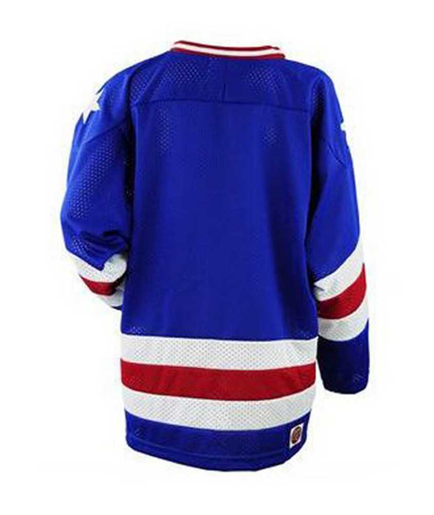 USA Hockey "Miracle On Ice" Adult Ice Hockey Jersey Away Blue, Home
