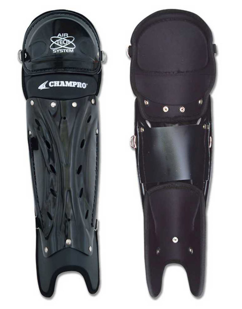 Champro Umpire Single Knee Leg Guards Baseball Black CG08B Adult (16.5