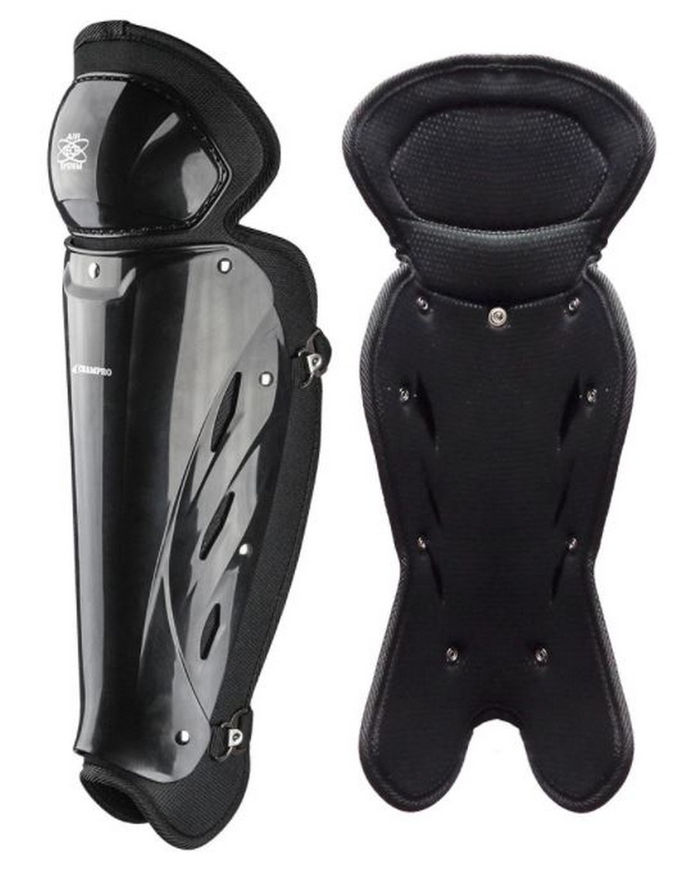 Champro Umpire Single Knee Leg Guard Baseball Softball Protection Black