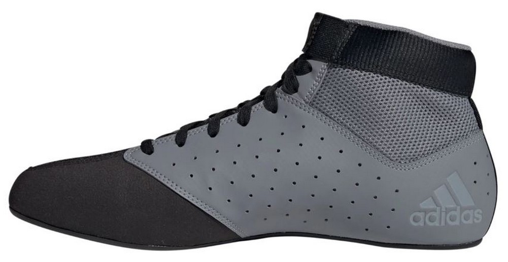 Adidas Mat Hog 2.0 Wrestling Shoes Mens 10.5 Grey Black F99823 Ankle Strap Adidas Mat Hog 2.0 Adult Wrestling Shoes F99823 - Gray, Black main image 3
