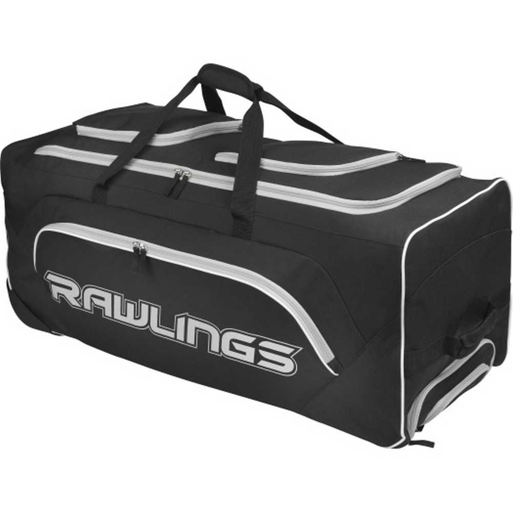 Rawlings Wheeled Catcher's Duffel Baseball Equipment Bag, Black