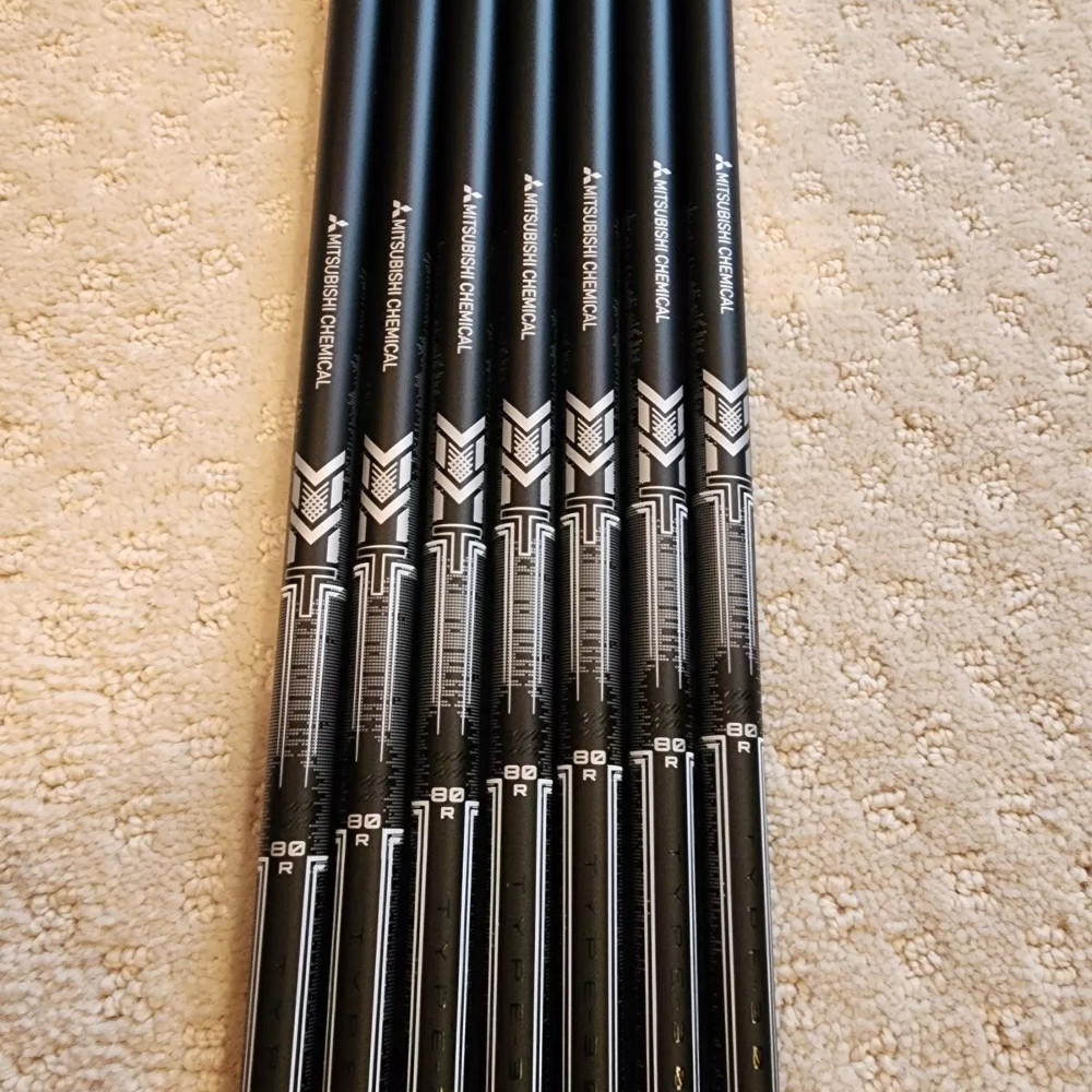 New Uncut Mitsubishi MMT Graphite Iron Shafts 80 Regular Flex .370