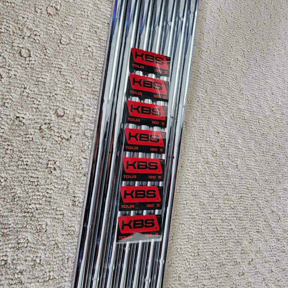 NEW Uncut KBS Tour Steel Iron Shaft Stiff Flex 4-PW 7 Shafts .355