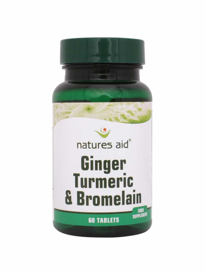 Natures Aid Ginger Turmeric and Bromelain 60 Tablets 5023652302068 eBay