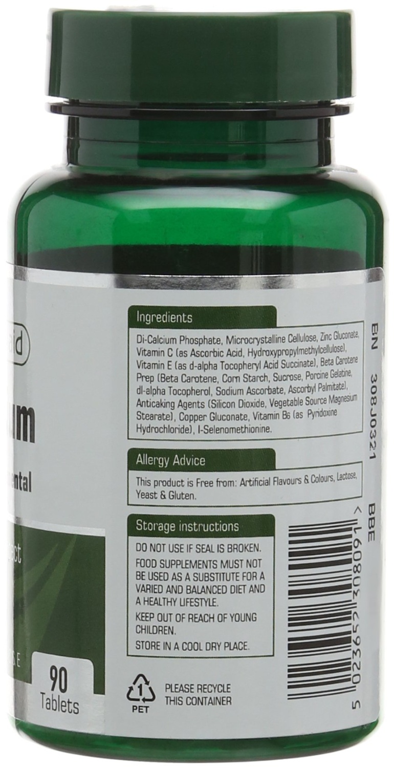 Natures Aid Selenium 200ug (with Zinc and vitamins A, C & E) 90 Tabs