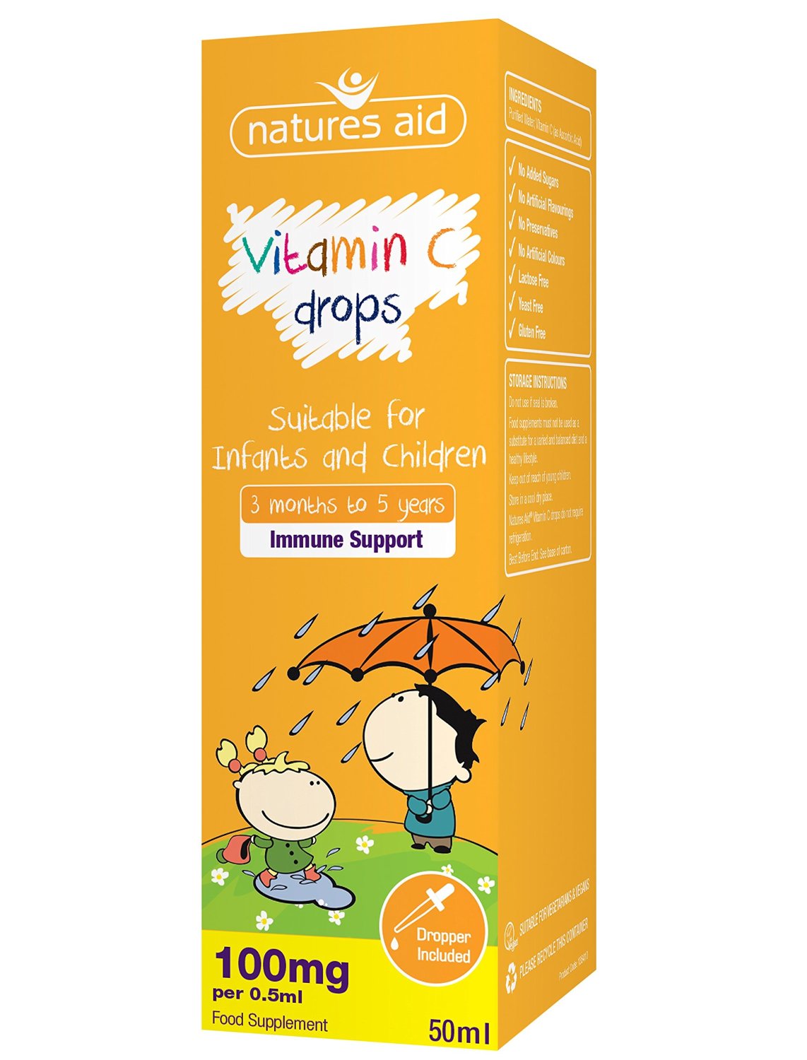 Natures Aid Vitamin C Drops for Infants and Children 50ml eBay