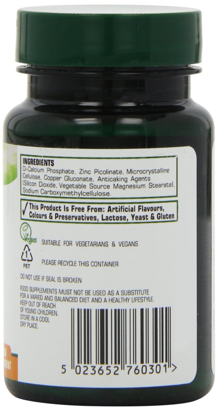 Natures Aid Zinc Picolinate 15mg elemental 30 Tablets eBay