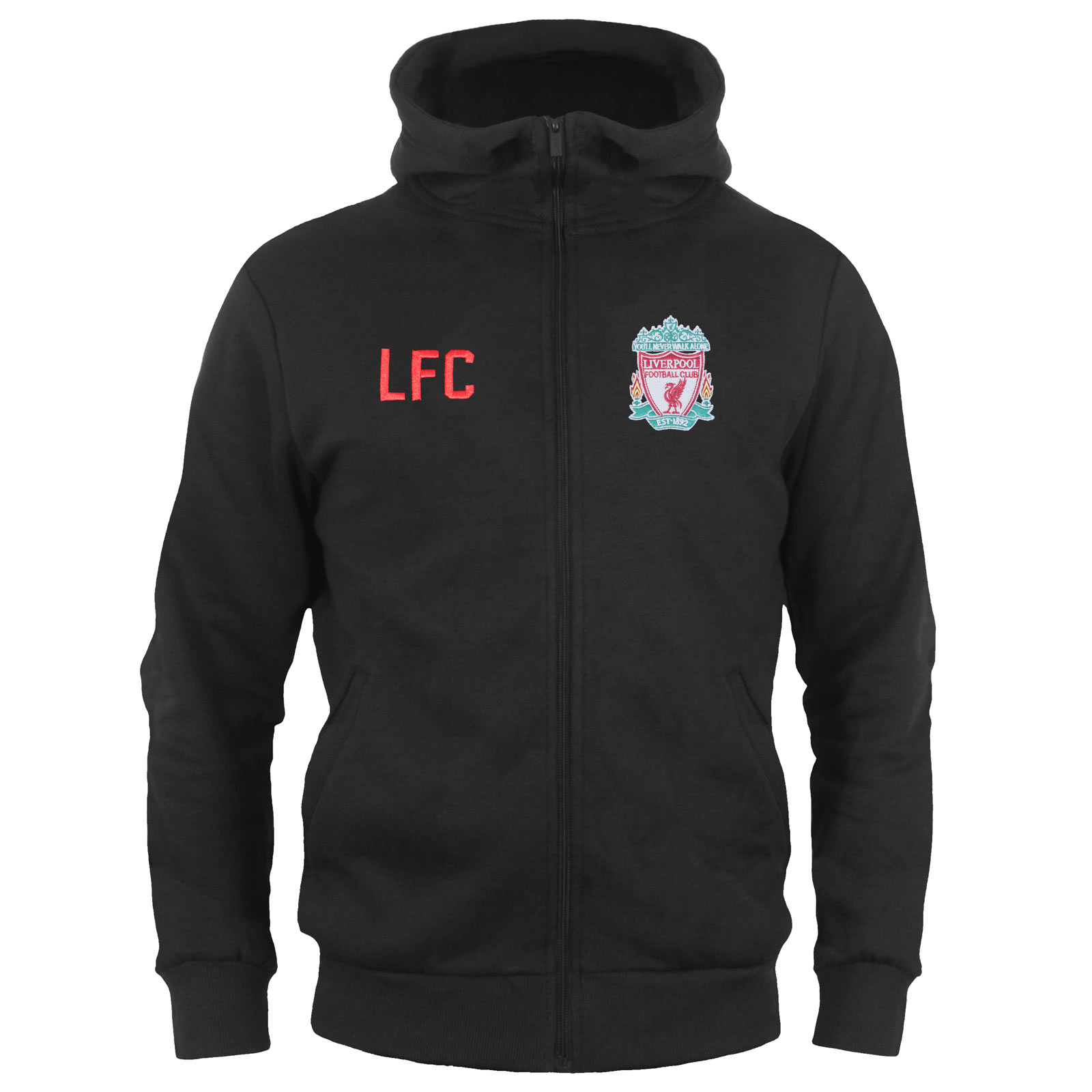 Liverpool FC - Sudadera oficial con capucha y cierre de cremallera - Forro  polar | eBay