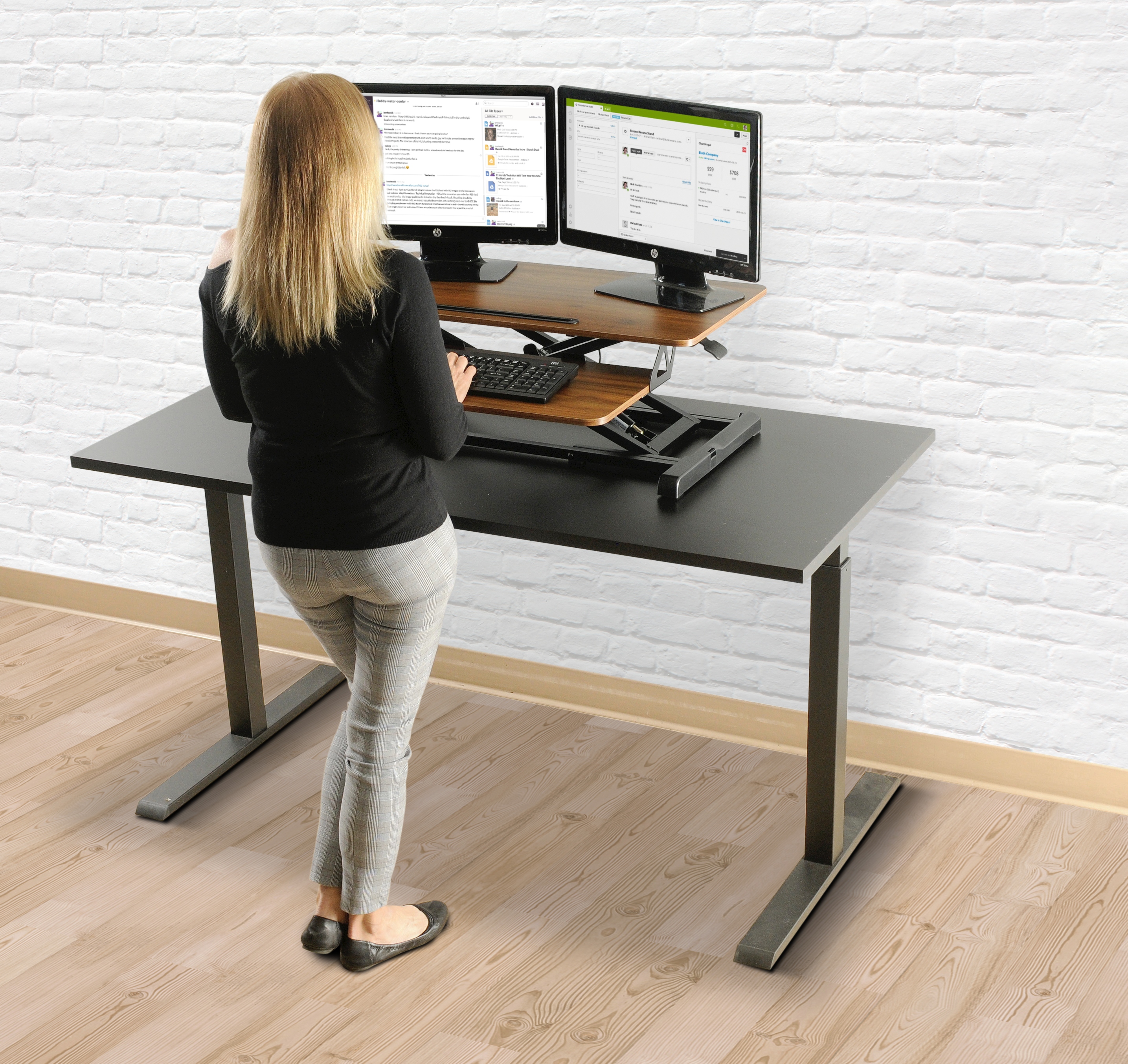 37 5 Deluxe Height Adjustable Standing Desk Converter Quick Sit Up 37 5 Deluxe Height Adjustable Standing Desk Converter Quick Sit Up