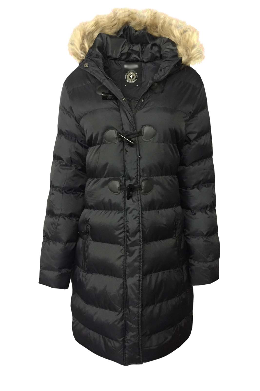 Ladies New Parka Faux Fur Hooded Jacket Warm Puffer Padded
