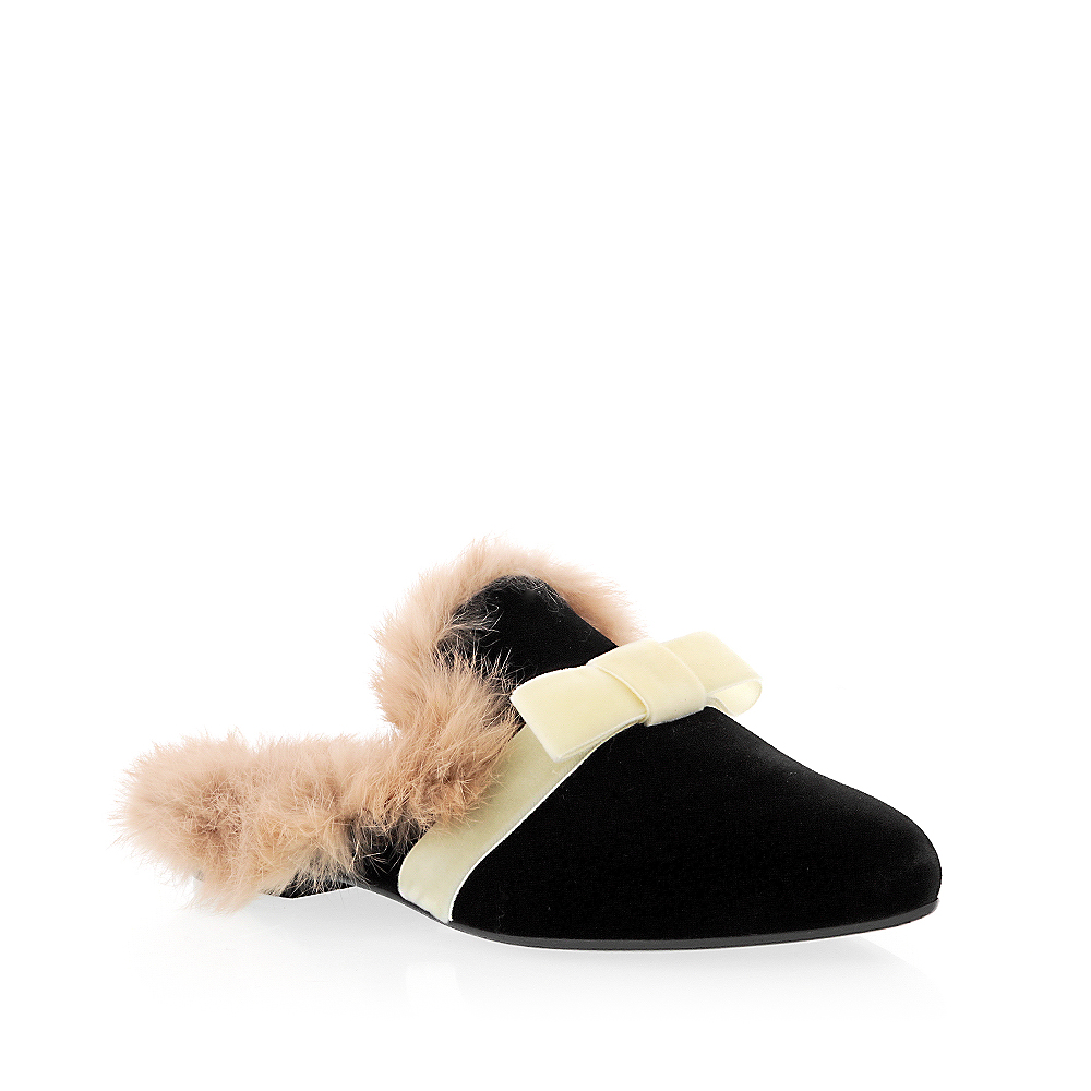 Amanda Gregory Velvet Niedrig Heel Heel Niedrig Slide With Bow e3a8ef Amanda Gregory Velvet Niedrig Heel Heel Niedrig Slide With Bow e3a8ef