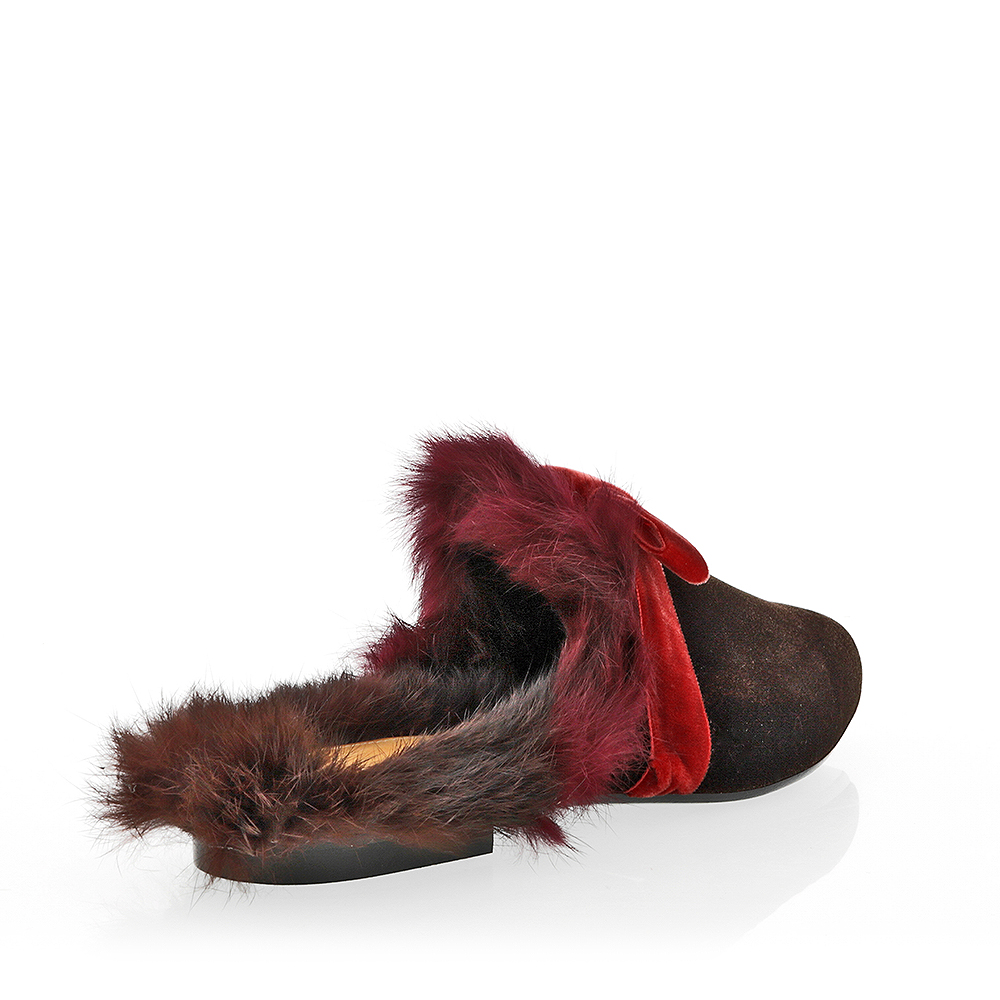 Amanda Gregory Velvet Niedrig Heel Heel Niedrig Slide With Bow e3a8ef Amanda Gregory Velvet Niedrig Heel Heel Niedrig Slide With Bow e3a8ef