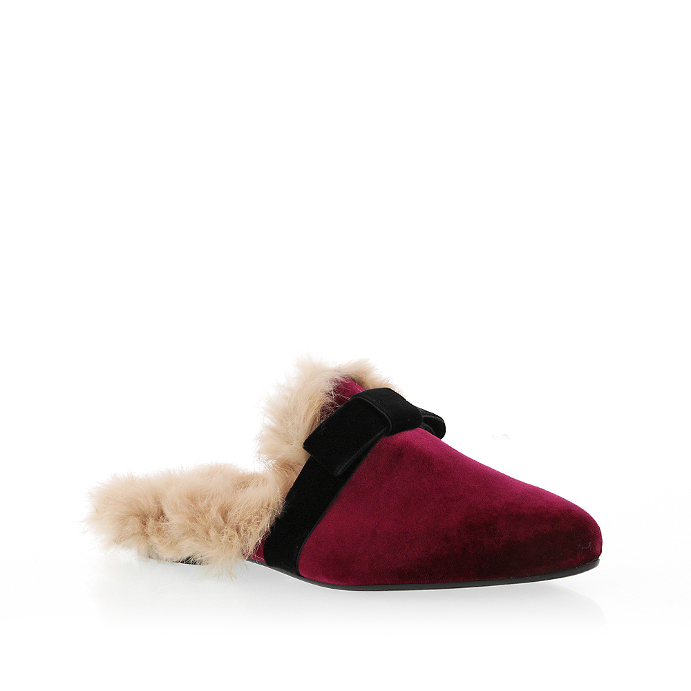 Amanda Gregory Velvet Niedrig Heel Heel Niedrig Slide With Bow e3a8ef Amanda Gregory Velvet Niedrig Heel Heel Niedrig Slide With Bow e3a8ef