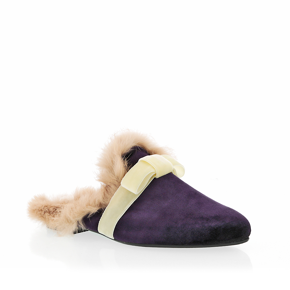 Amanda Gregory Velvet Niedrig Heel Heel Niedrig Slide With Bow e3a8ef Amanda Gregory Velvet Niedrig Heel Heel Niedrig Slide With Bow e3a8ef