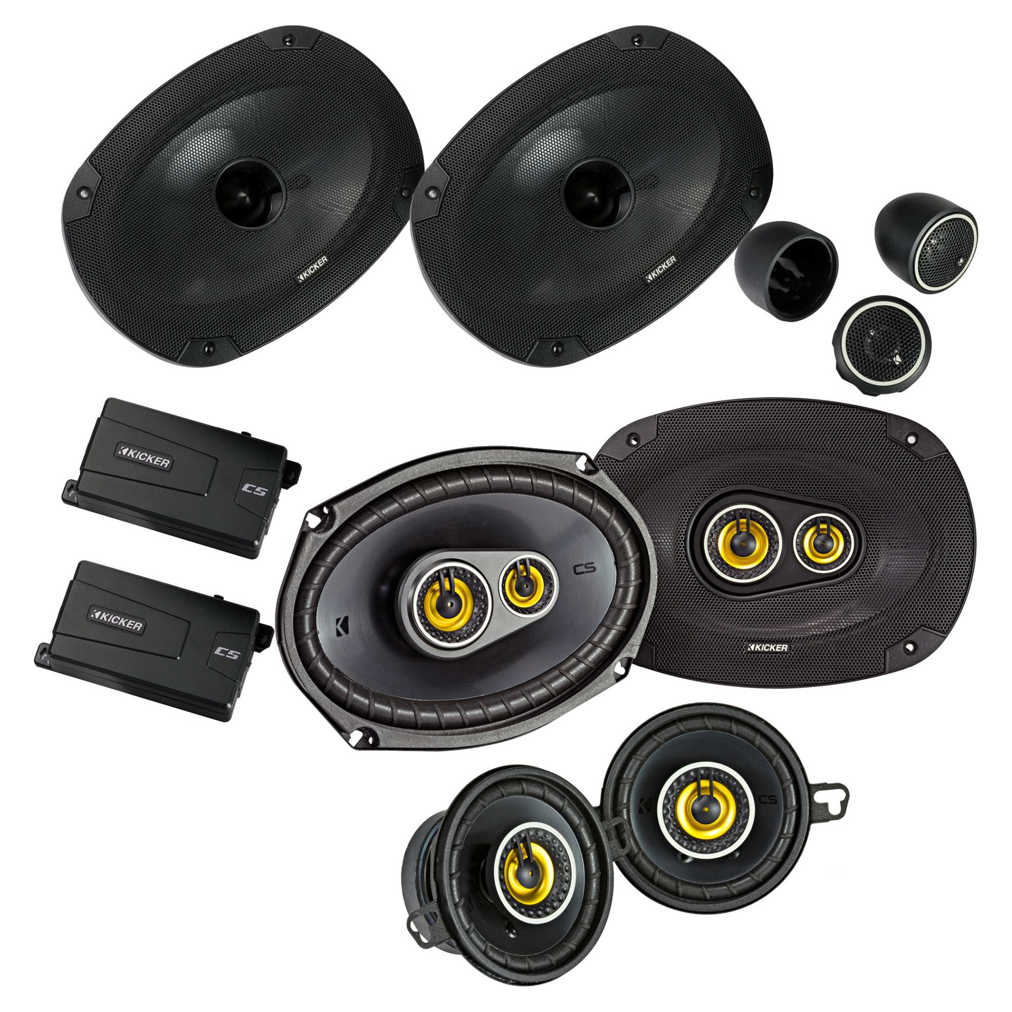 Kicker for Ram Crew Cab Truck 2012 & Up CSS694 6x9s, CSC6934 6x9, CSC354 3.5 Inch Speaker Bundle