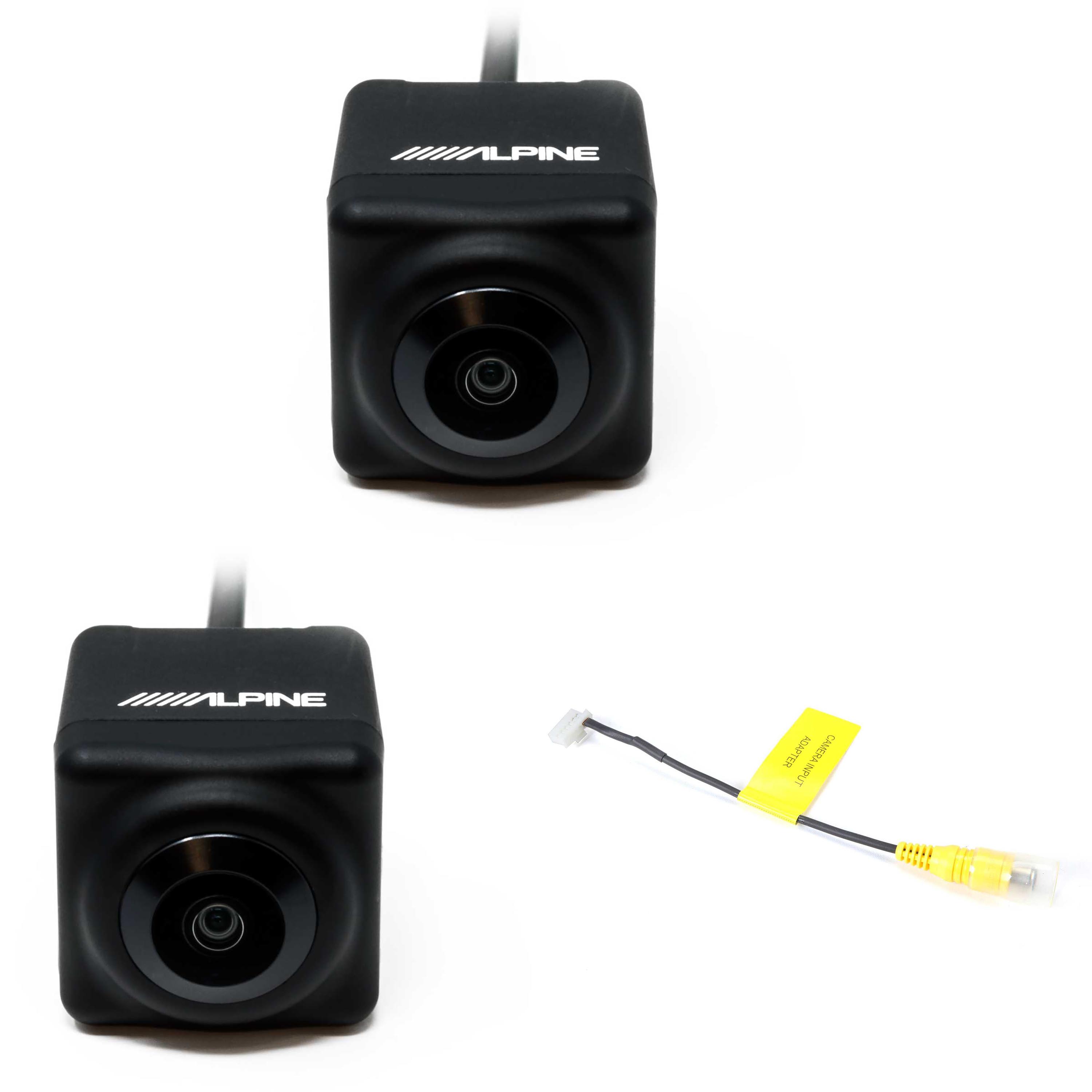 Alpine (2 ) HCE-C1100 High Dynamic Range (HDR) Rear View Backup Camera & KCX-CAM1Composite RCA Camera Adapter for Use with Select Alpine Car Stereos