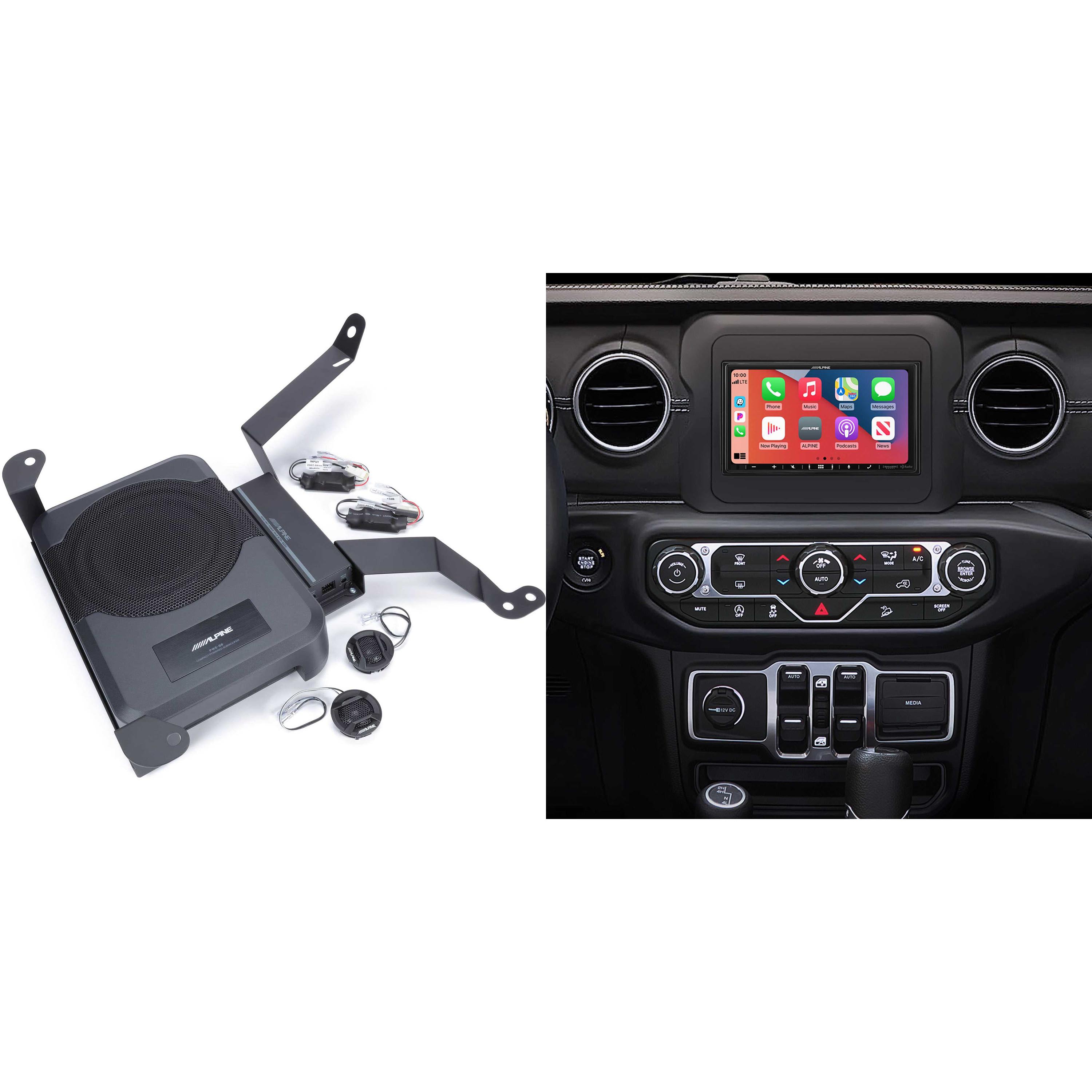 Alpine i407-WRA-JL, PSS-23WRA2 Bundle for 18 - Up Wrangler