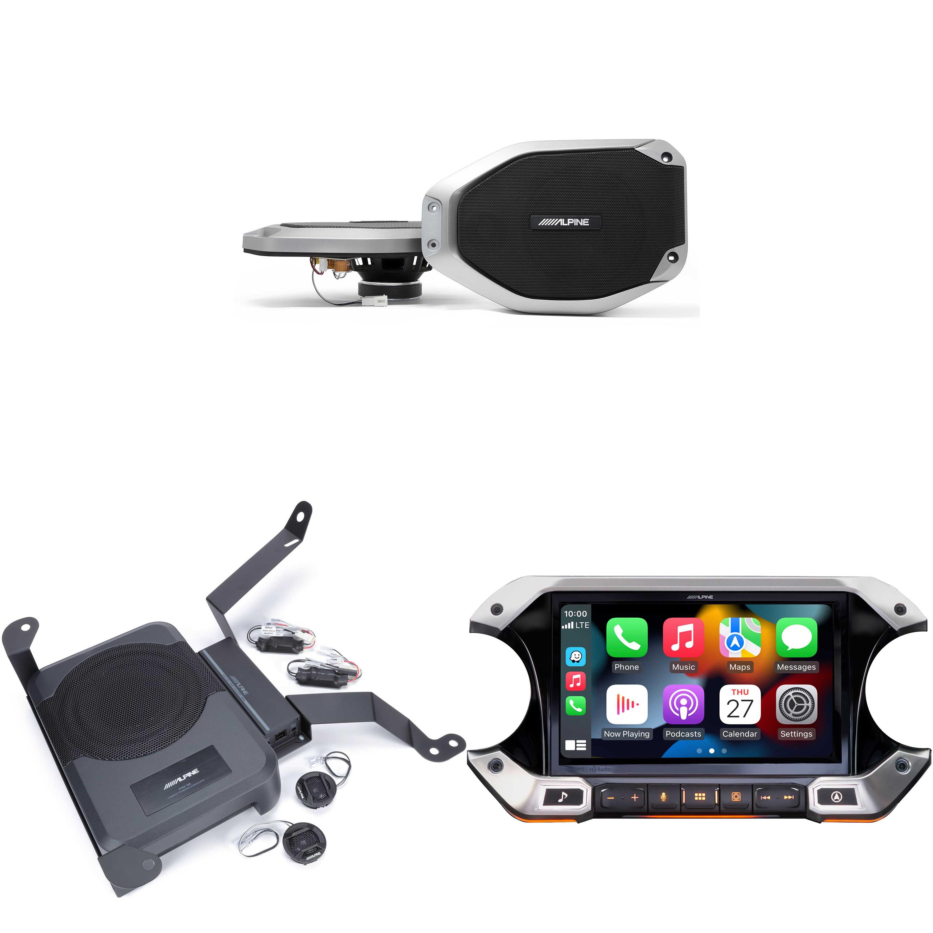 Alpine i509-WRA-JL, PSS-23WRA2, & SPV-65-JLT Bundle for 18 - Up Wrangler