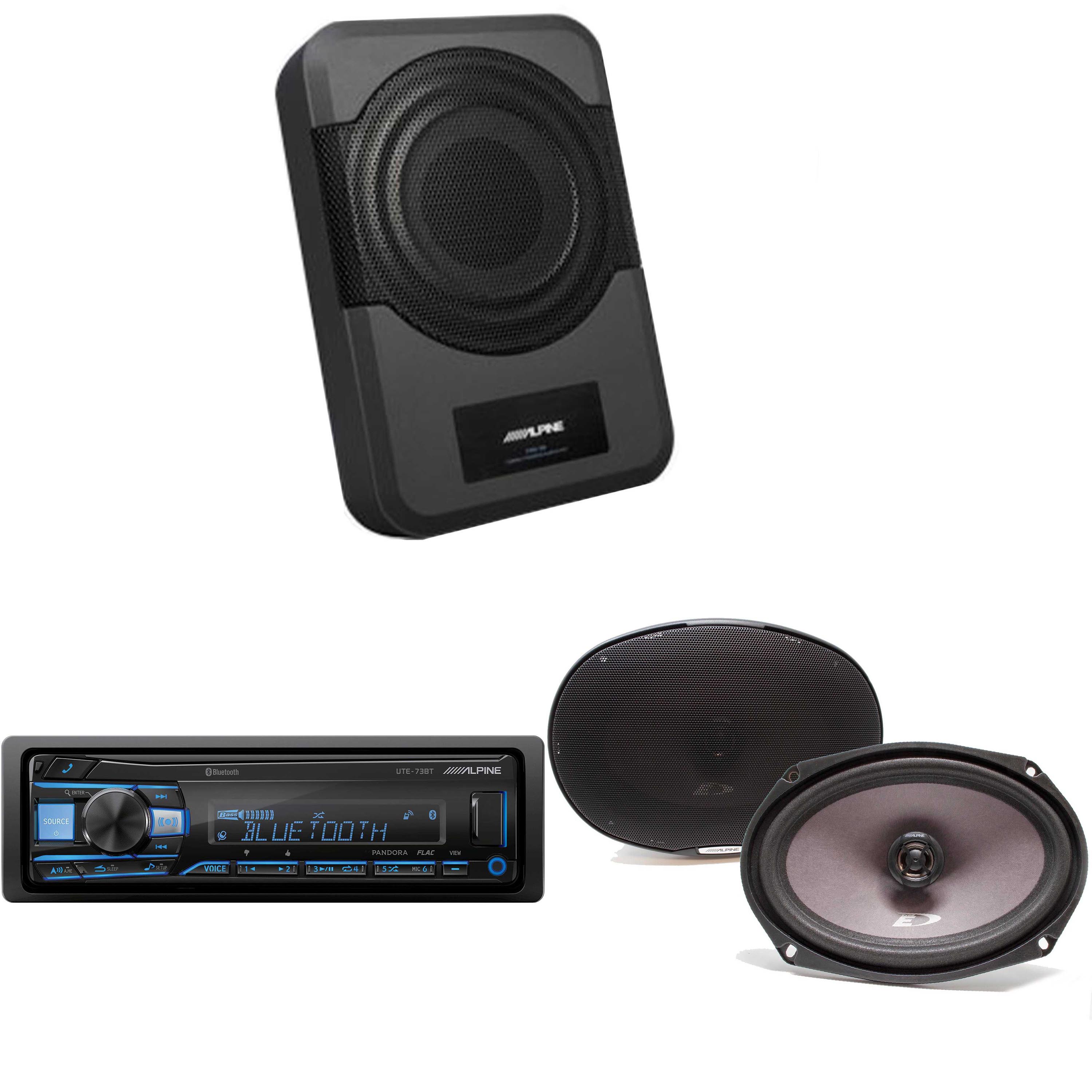 Alpine UTE-73BT Receiver, SXE-6926S 6x9