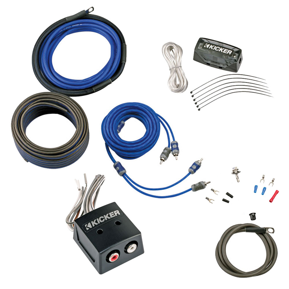 Kicker CK8 8-Gauge Amp Kit with KISLOC Line Output ...