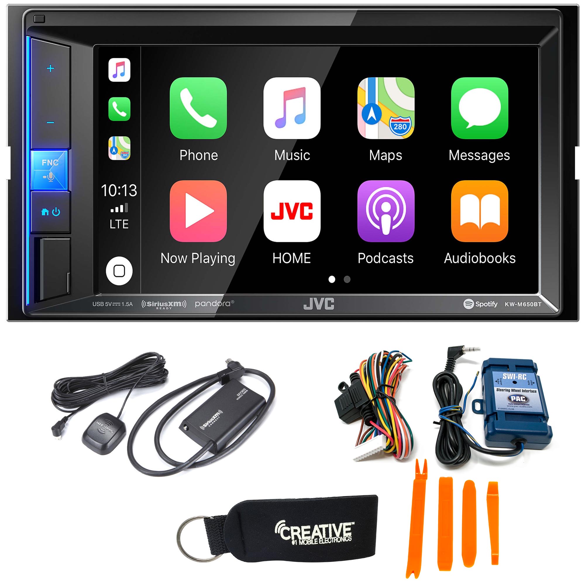 Includes SWI-RC Steering Wheel Control Interface JVC KD-R990BTS CD Receiver w//Bluetooth
