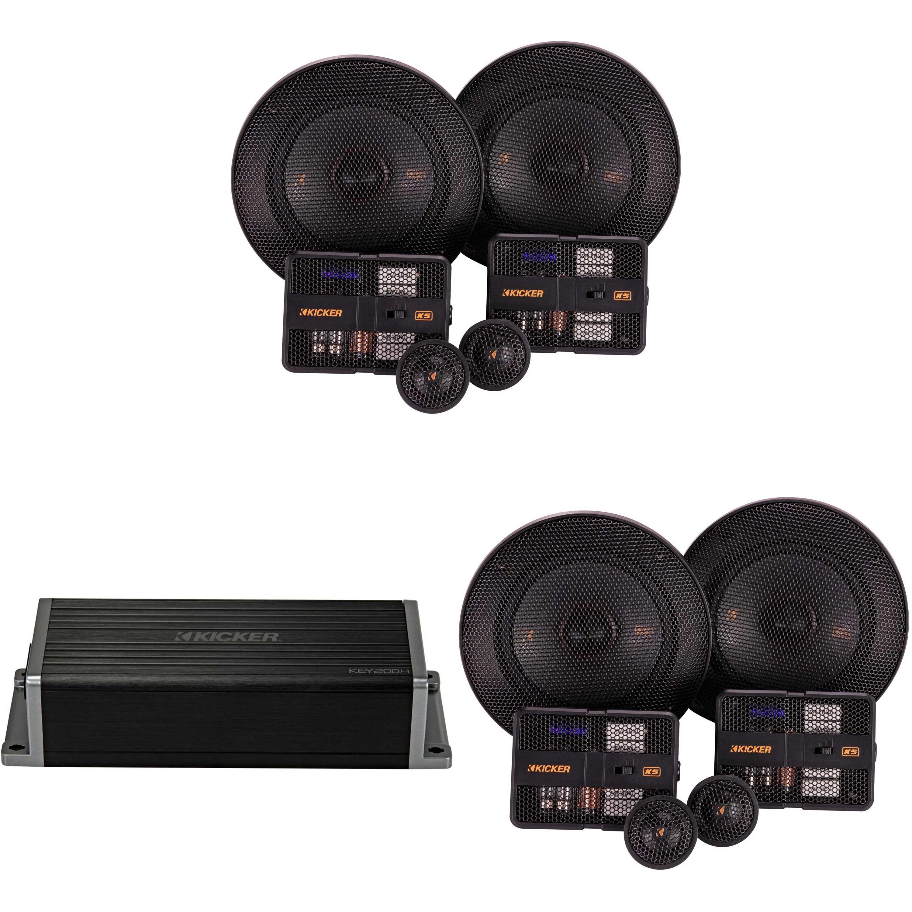 Kicker 47KEY2004 4-Channel DSP Smart Amp w/ (2) 51KSS504 5.25