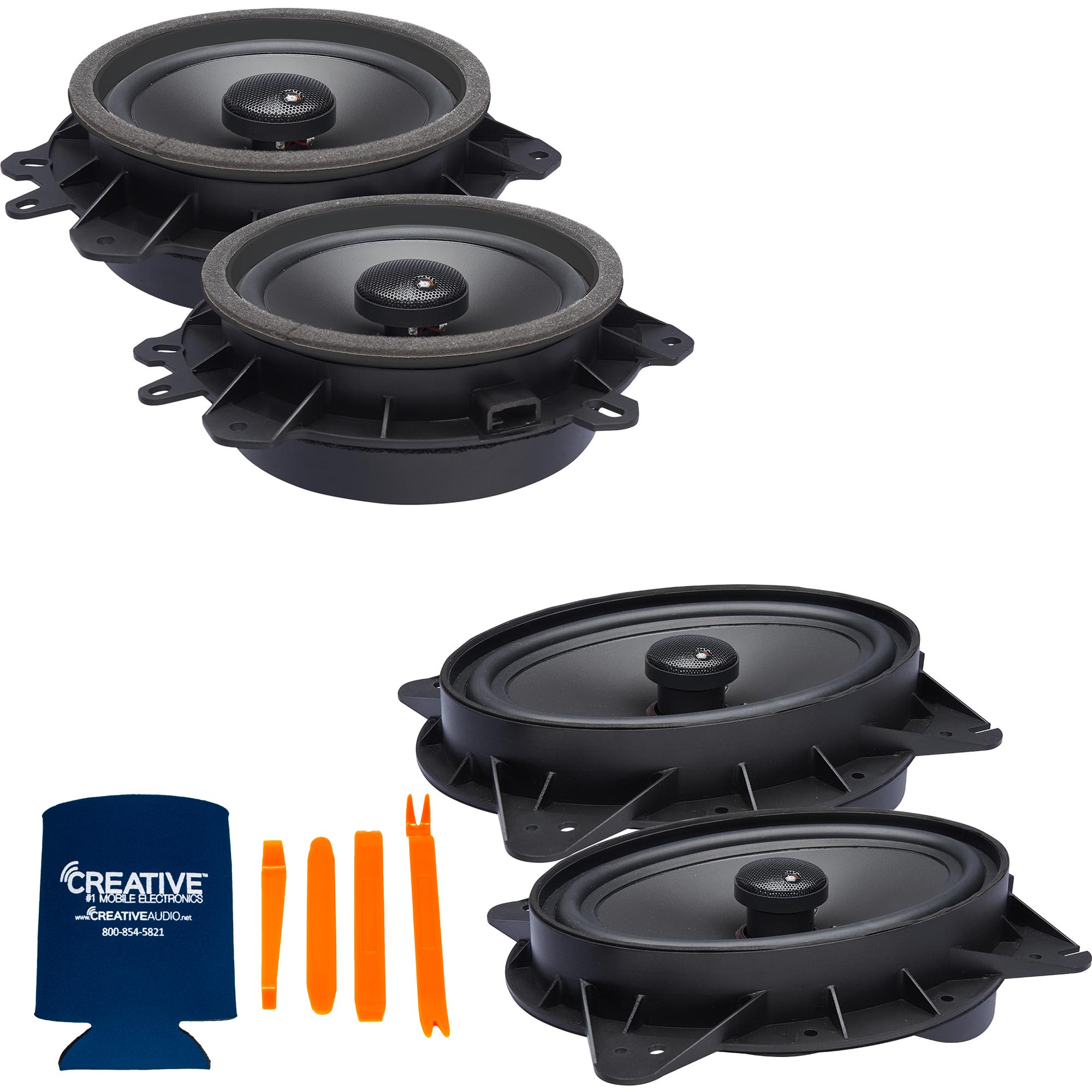 PowerBass OE Coaxial Speakers Compatible With Toyota Venza 09-15