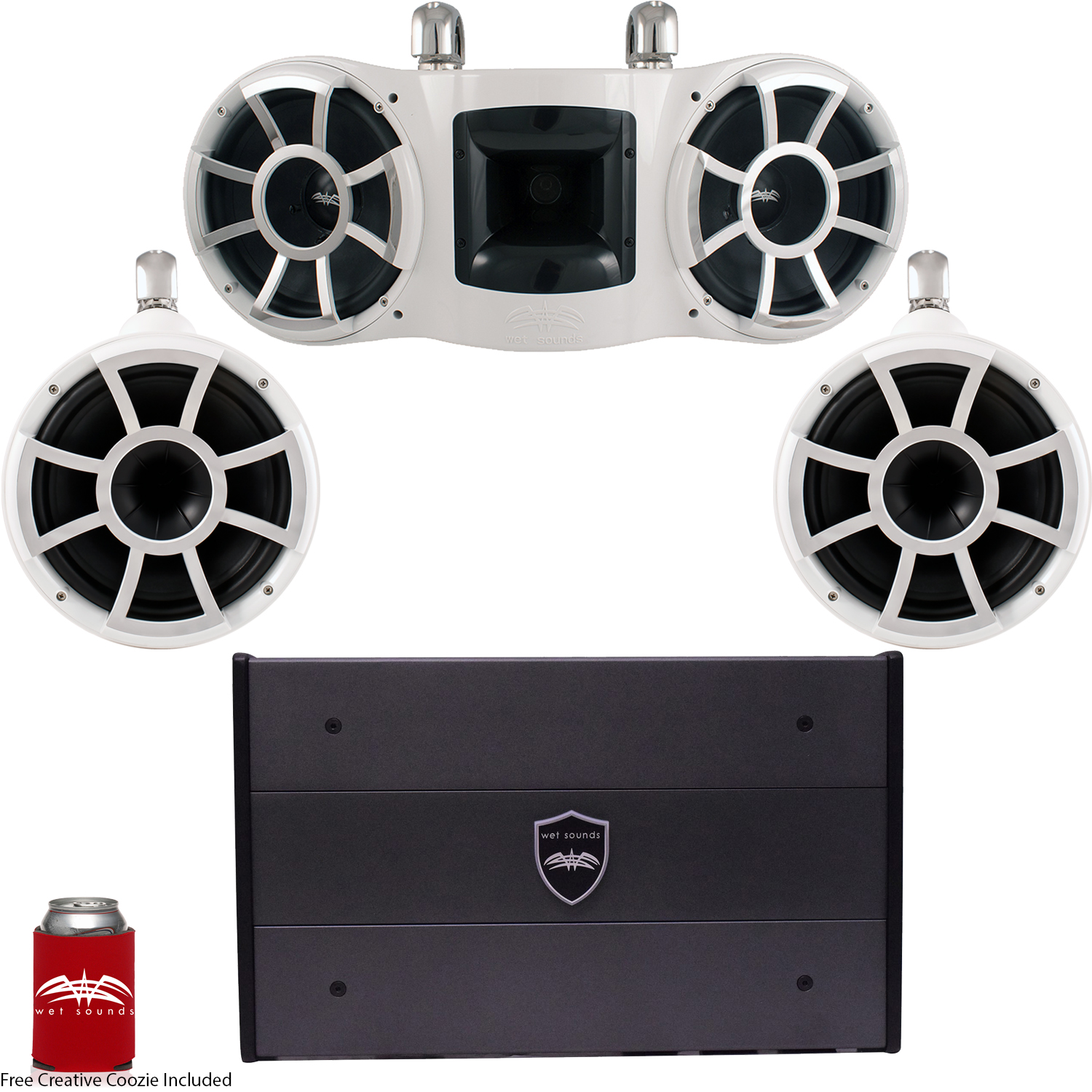 REV410WSCREV10WSCSYNDX6 Wet Sounds REV 3SOME & Amp REV410 & REV10