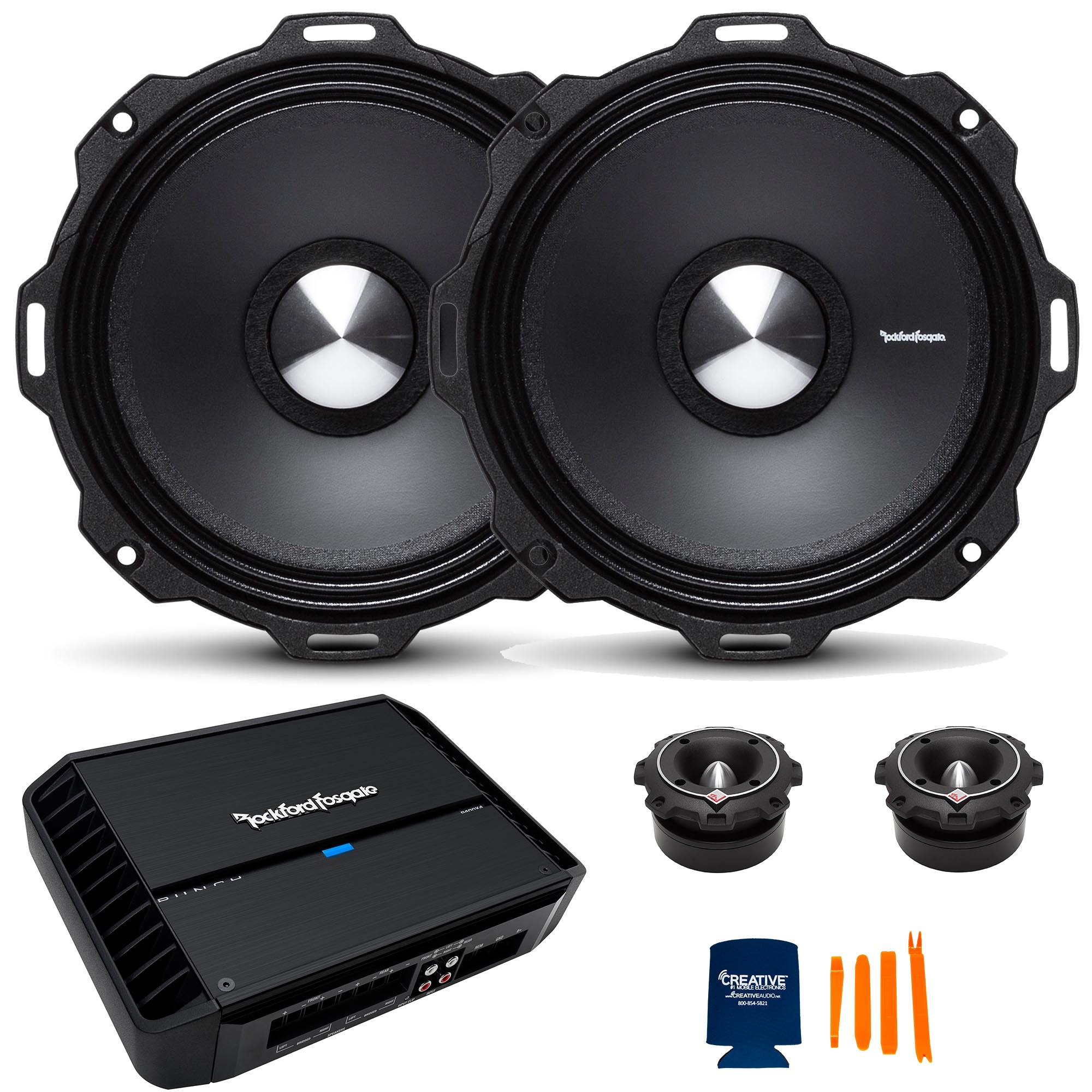 激安超特価 最大80%オフ  Rockford Fosgate 2 PPS4-6 Midrange & 2 PP4-T Tweeters with カーオーディオ
