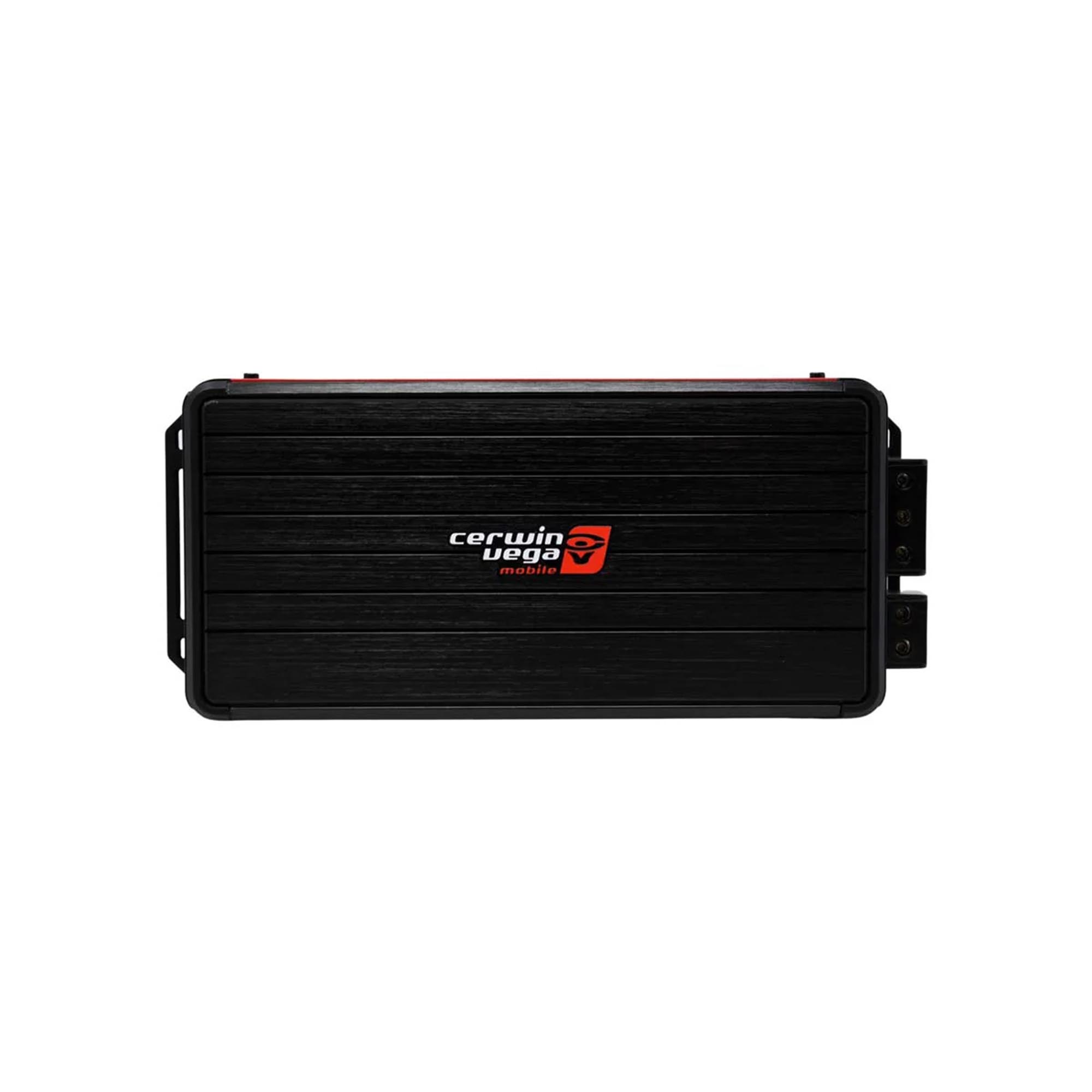 Cerwin Vega VCU81 Vega Series 1‑Channel Class‑D Mono Amplifier – 600 W RMS @ 1 Ω, 400 W RMS @ 2 Ω – Compact Micro Amp with Bass Control Knob - Used, Open Box