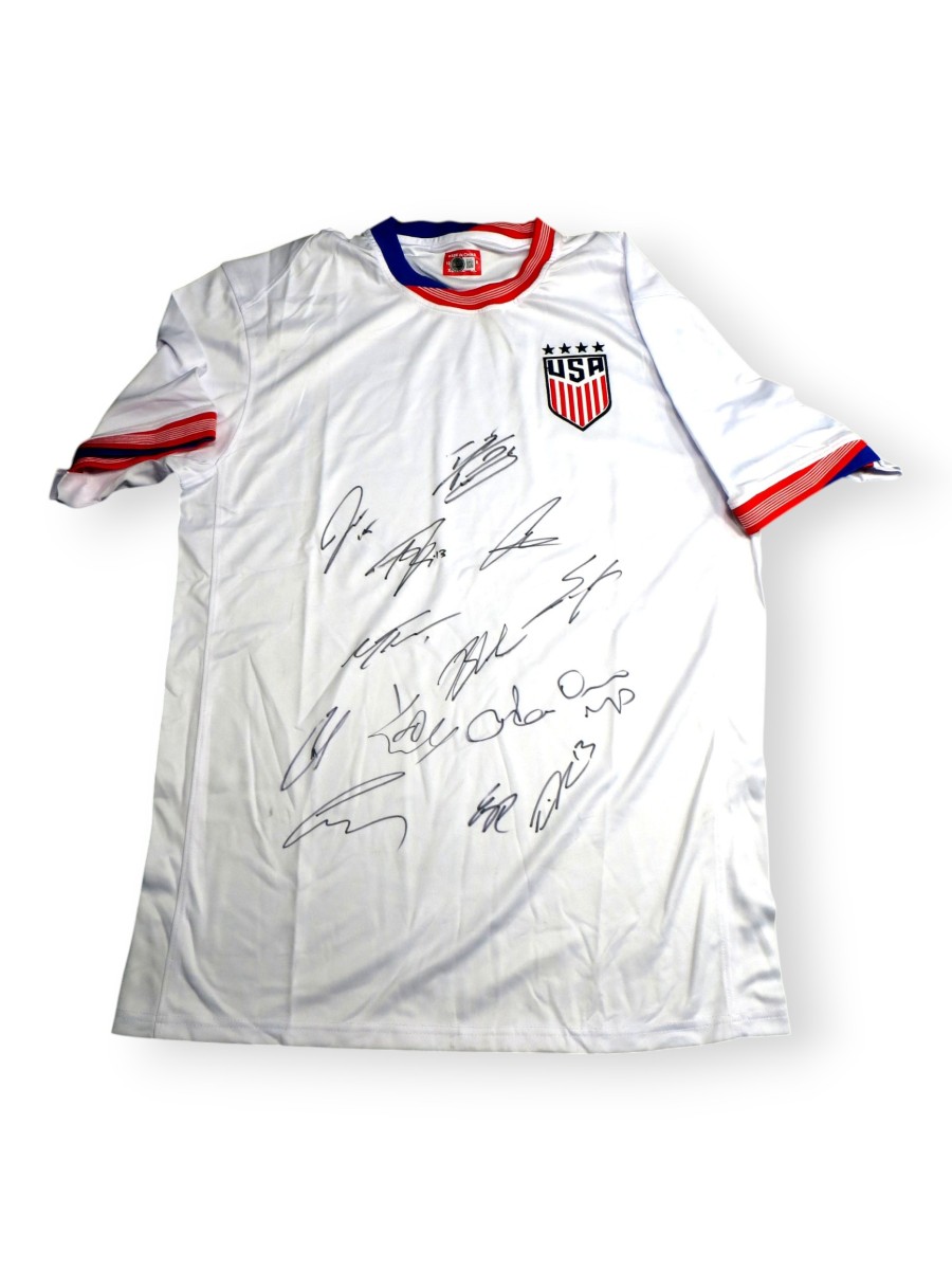 2025 Team USA Soccer Multi Autographed Signed Team USA Jersey Pulisic Weah +11 BAS AE16345 