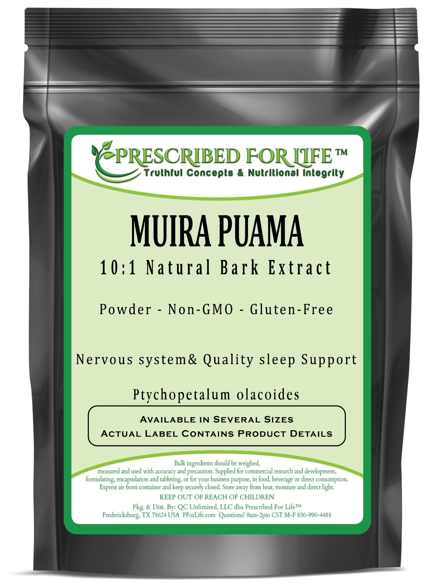 Muira Puama Natural Bark Powder (Ptychopetalum olacoides)