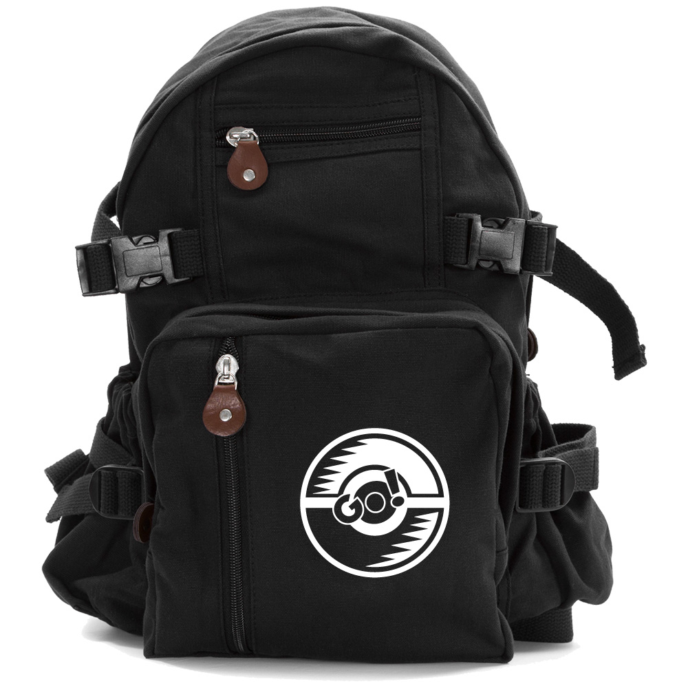 Poke Ball Heavyweight Canvas Backpack Bag eBay
